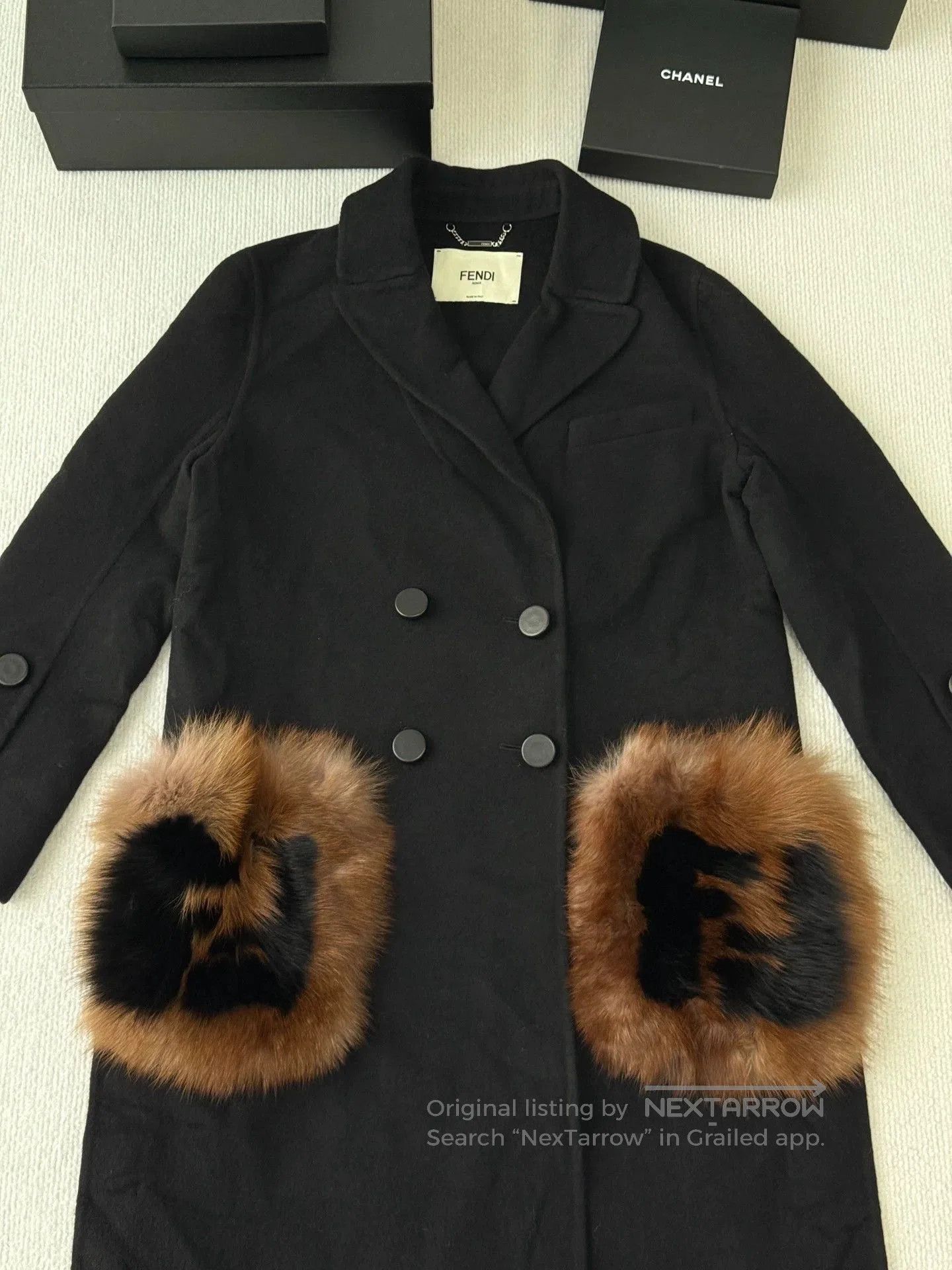 Fendi Fendi Black Mink Fur Pocket Coat. Size US M / EU 48-50 / 2 - 2 Thumbnail