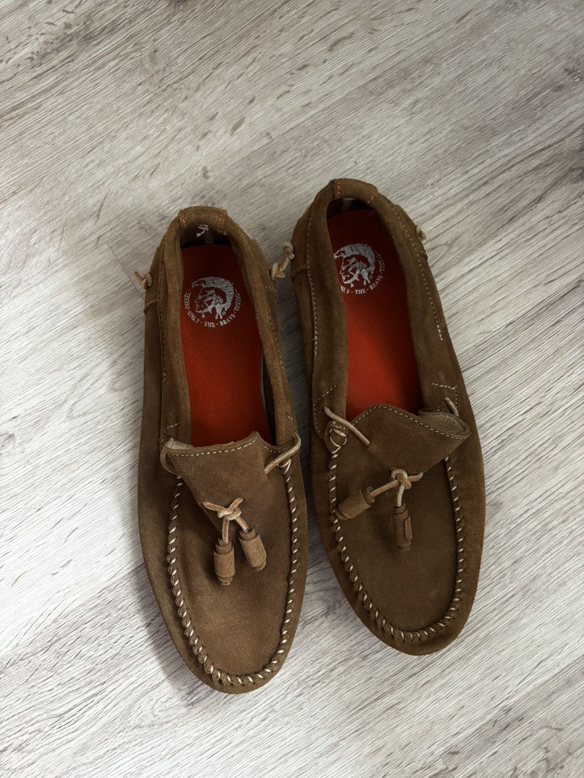 Diesel Diesel Men’s Brown Suede Leather Driving Loafers Tassel Size US 8 / EU 41 - 3 Thumbnail
