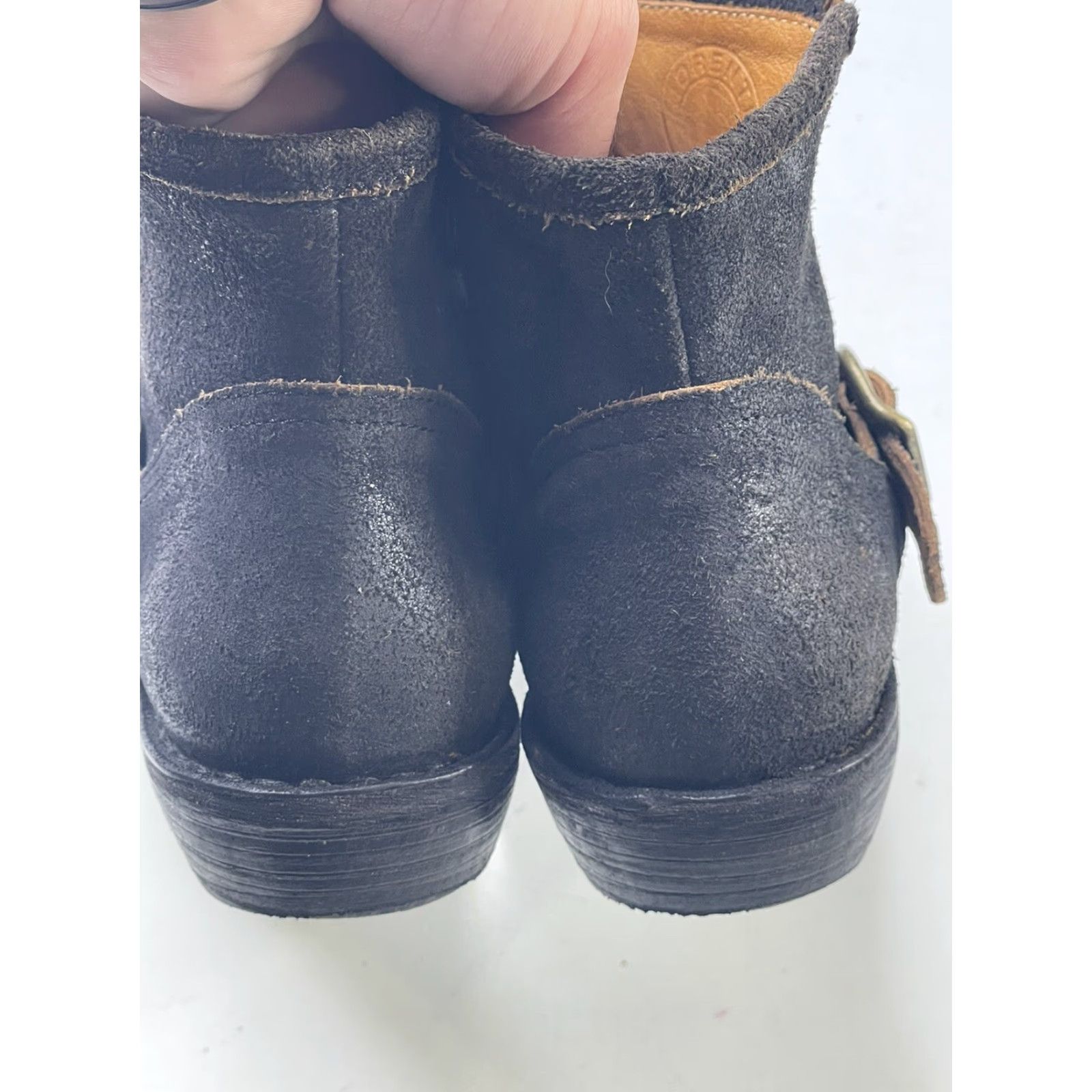 Vintage Florentini Baker Ankle Boots Women Dark Brown Leather Zip 38/US 8 Vintage: No, Casual, Leather Insole Outsole, Heel Low, Platform .5" Size US 8 / IT 38 - 6 Thumbnail