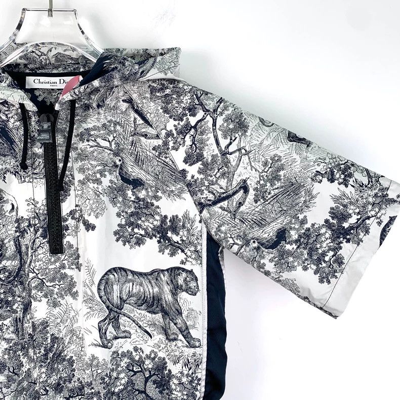 Dior Dior Color-blocked animal jungle print hooded half-zipper Size XS / US 0-2 / IT 36-38 - 3 Thumbnail