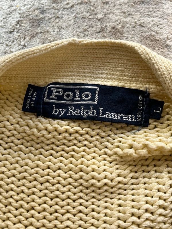 Polo Ralph Lauren OG Polo Ralph Lauren White UNI Cardigan Cream 1990’s Sz L Size US L / EU 52-54 / 3 - 7 Thumbnail