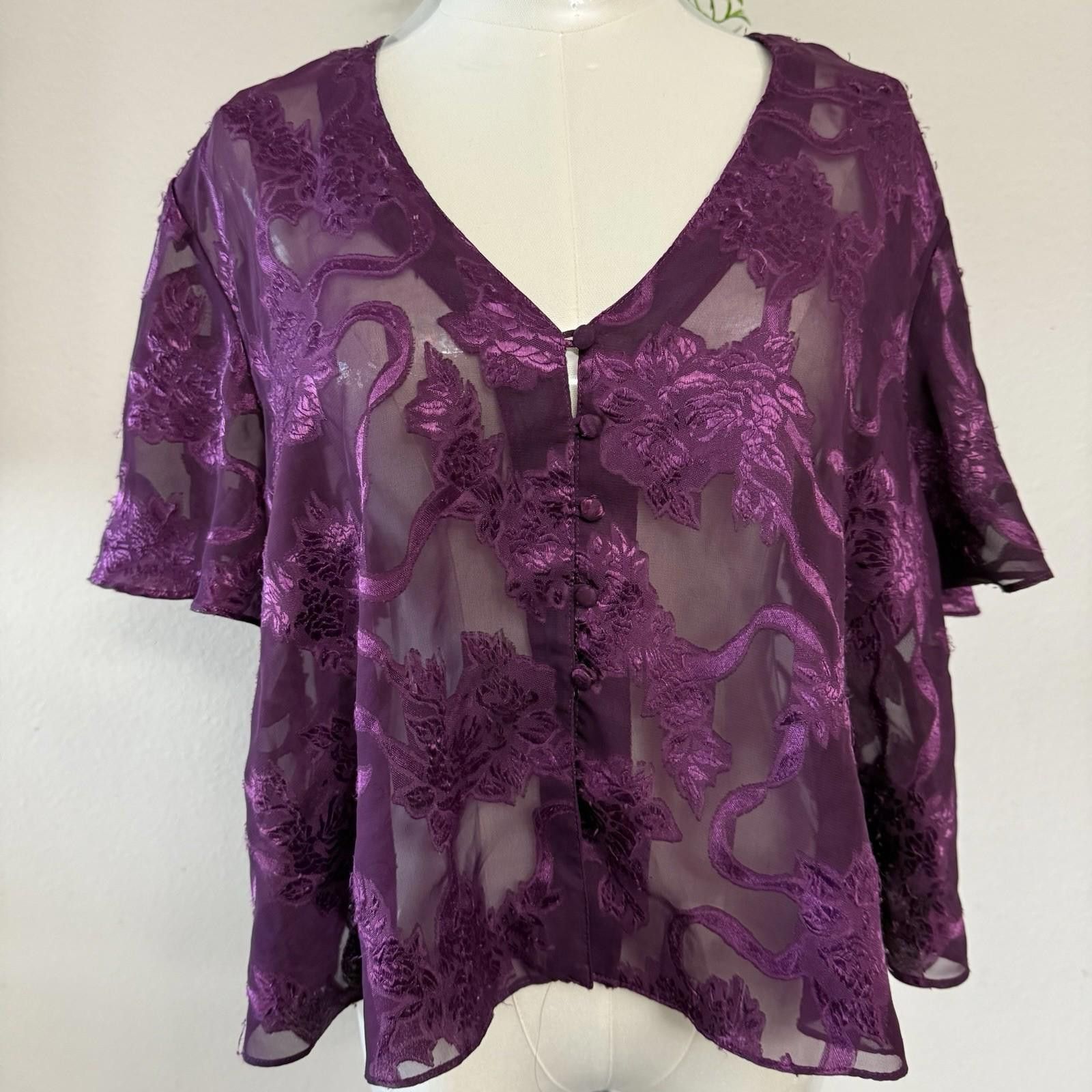 Designer Victorias Secret Lace Lingerie Oversized Crop Blouse M Size M / US 6-8 / IT 42-44 - 1 Thumbnail
