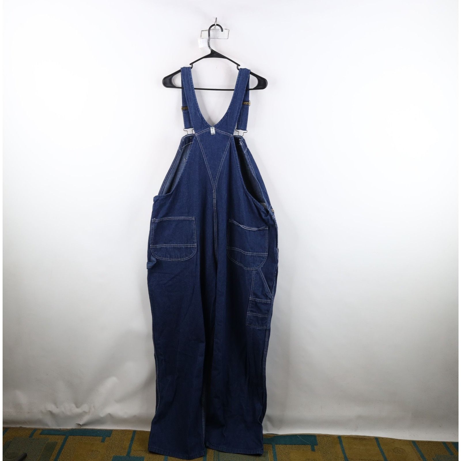Vintage Vintage 90s Streetwear Faded Wide Leg Denim Overalls 48x30 Size US 44 / EU 60 - 15 Thumbnail