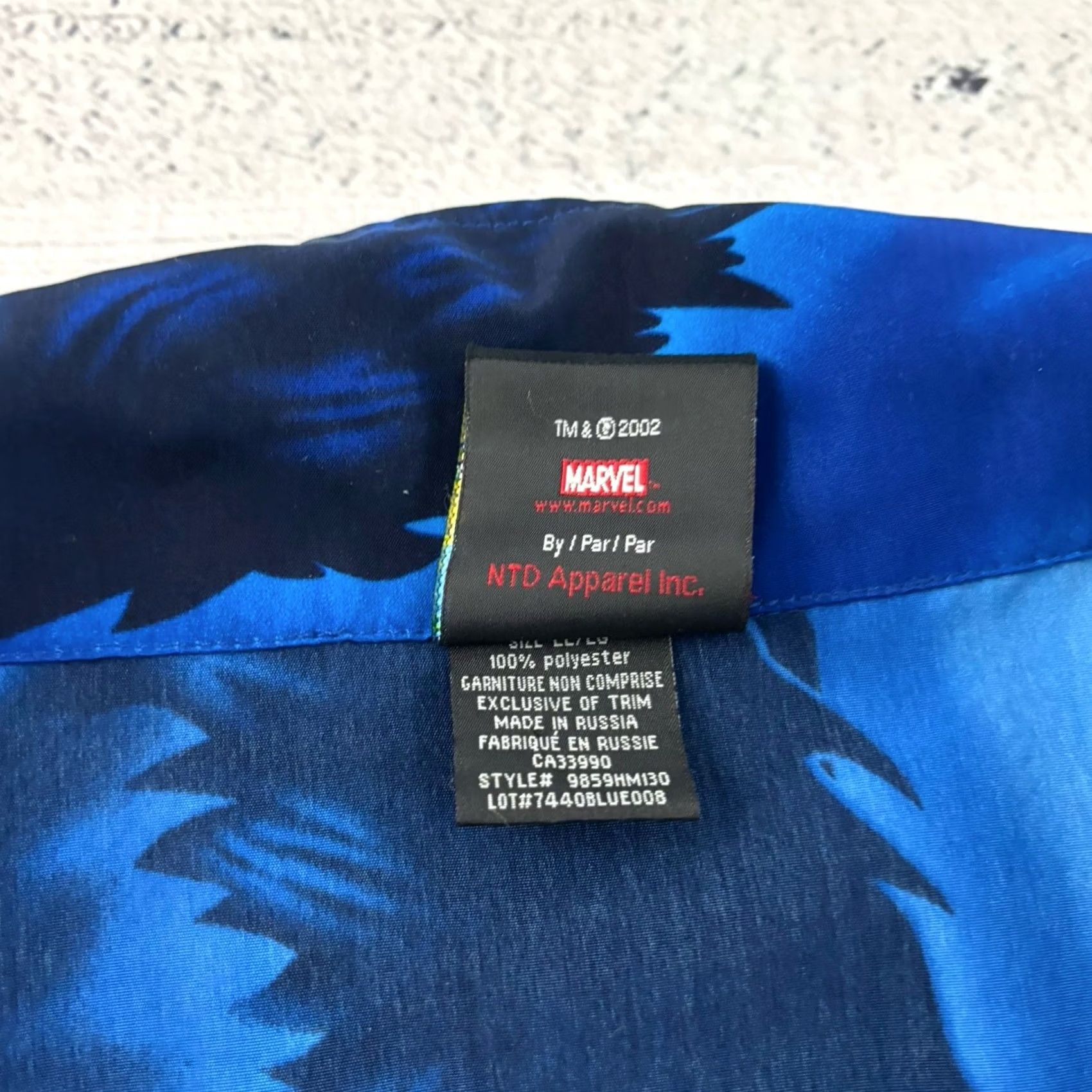 Vintage Hulk The Incredible Hulk All Over Print Short Sleeve Button Front Shirt XL Blue Mens Shirt Hulk Size US XL / EU 56 / 4 - 7 Thumbnail