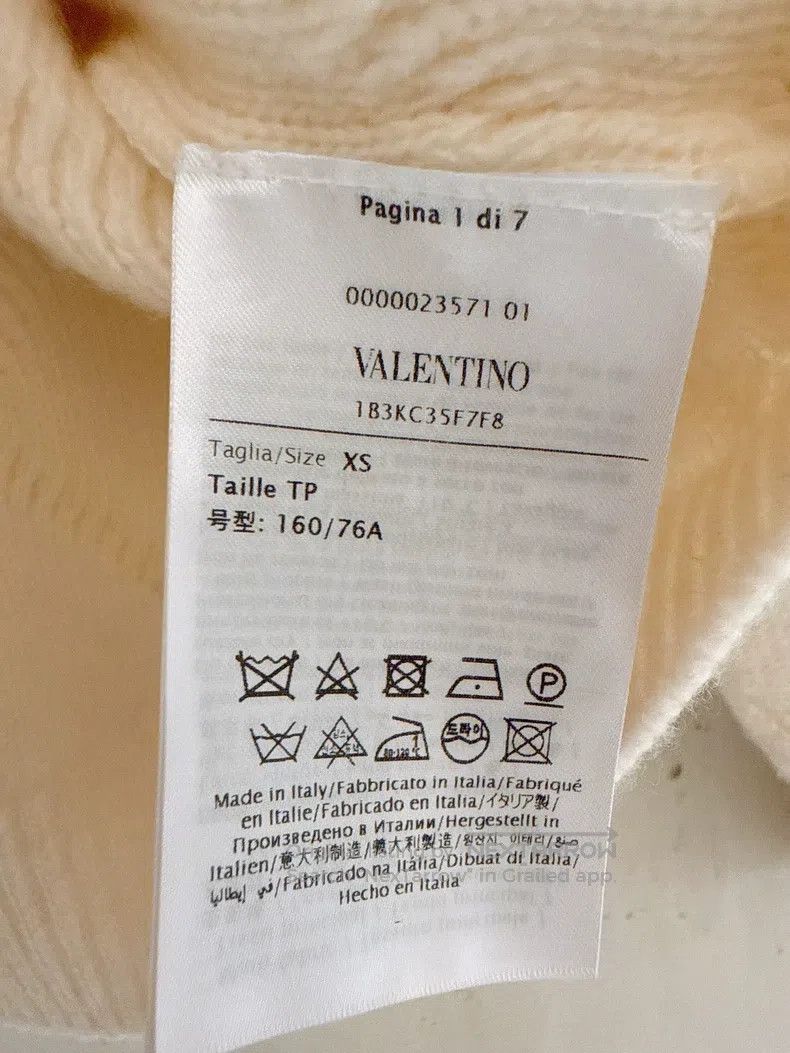 Valentino Valentino White diamond checkered sheep wool knitted sweat Size XS / US 0-2 / IT 36-38 - 9 Thumbnail
