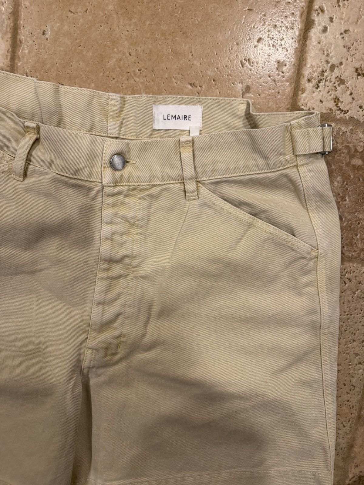 Lemaire Lemaire Wide Leg Back Belt Twisted Tan Carpenter Knee Pants Size US 34 / EU 50 - 7 Thumbnail