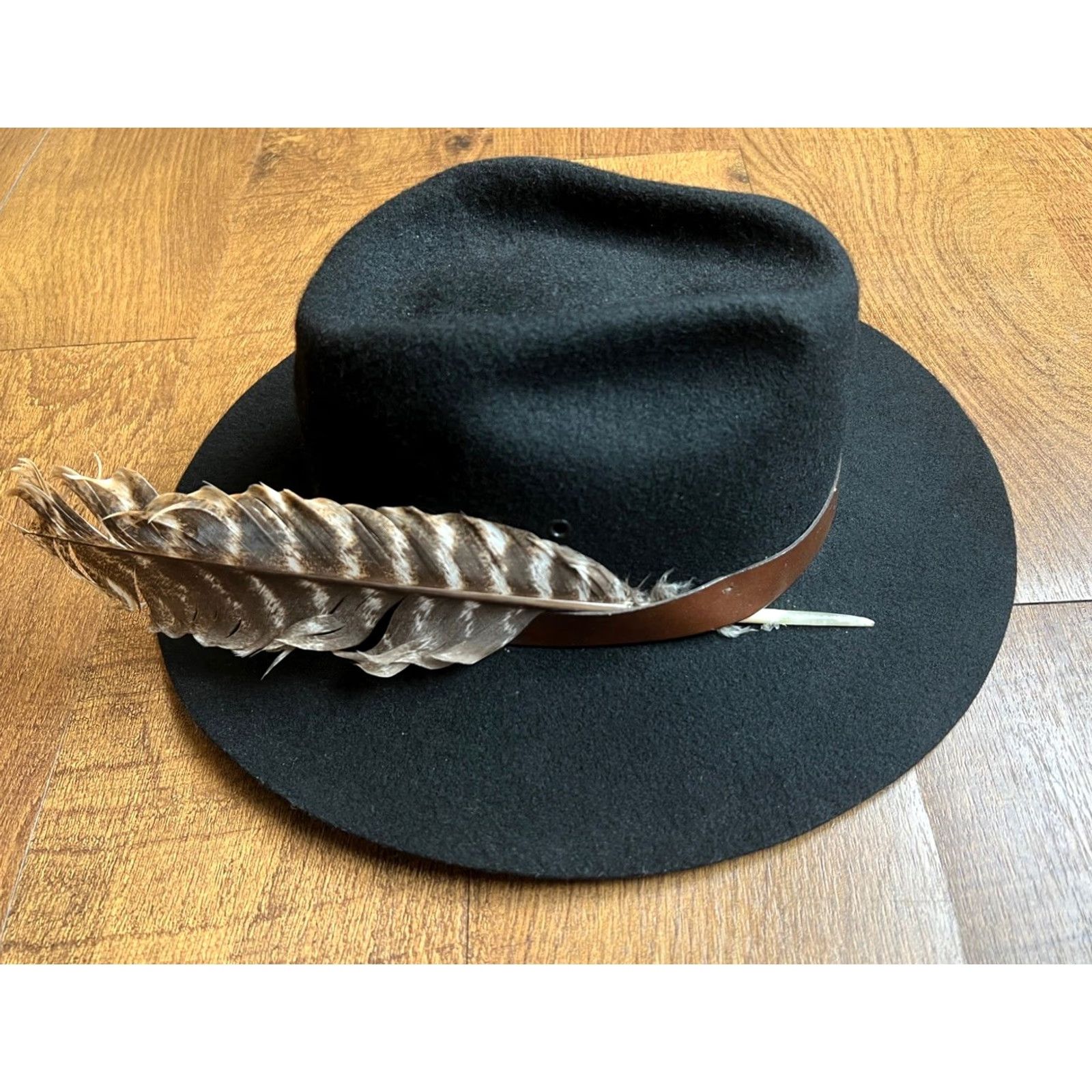 Vintage VINTAGE Dorfman Pacific Hat Fedora Black Pure Wool Felt USA Mens Size Large Size ONE SIZE - 2 Thumbnail