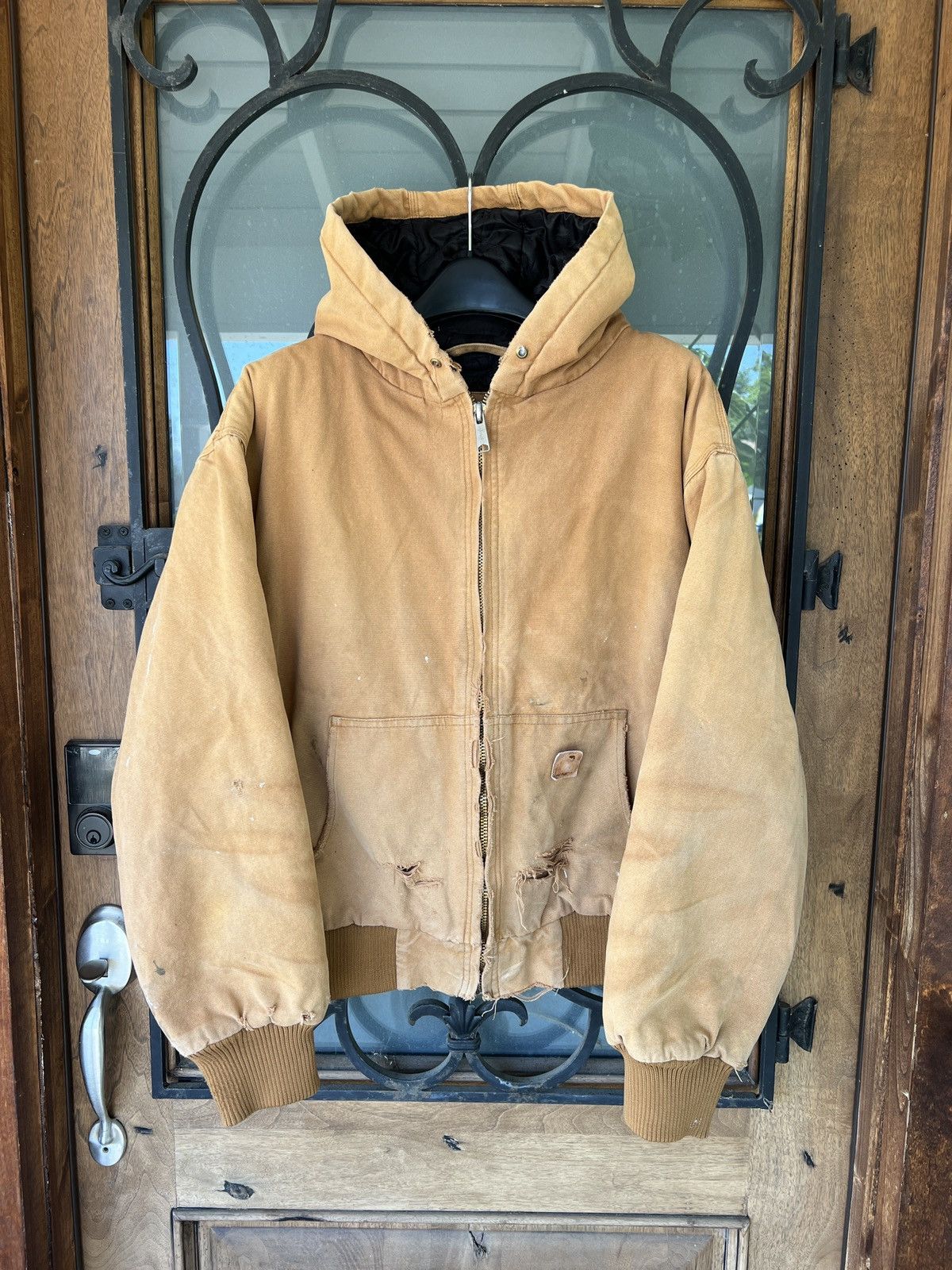 Vintage 1990s Carhartt Hooded Jacket / Workwear / Streetwear