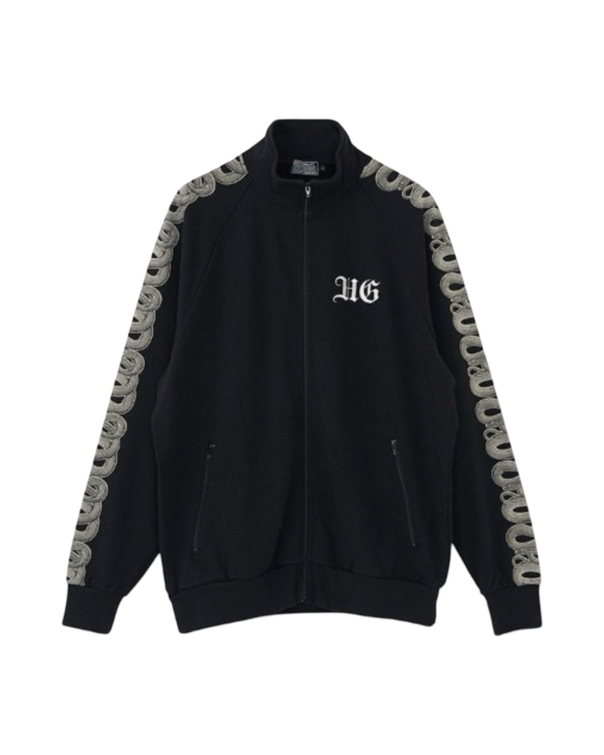 トップス HYSTERIC GLAMOUR SNAKE LOOP TRACK JACKET Hysteric Glamour Snake Loop Stand Collar Jacket in Black for