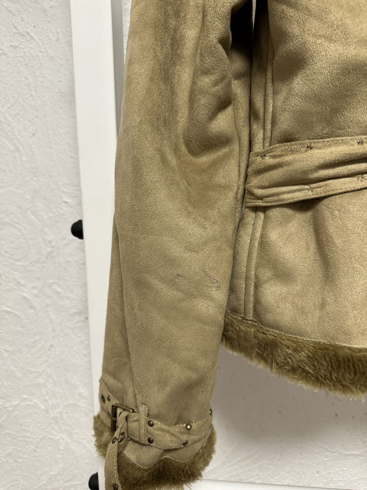 Hysteric Glamour × Vintage Y2K Hysteric Glamour Vintage Shearling Bomber Jacket Beige Size M / US 6-8 / IT 42-44 - 7 Thumbnail