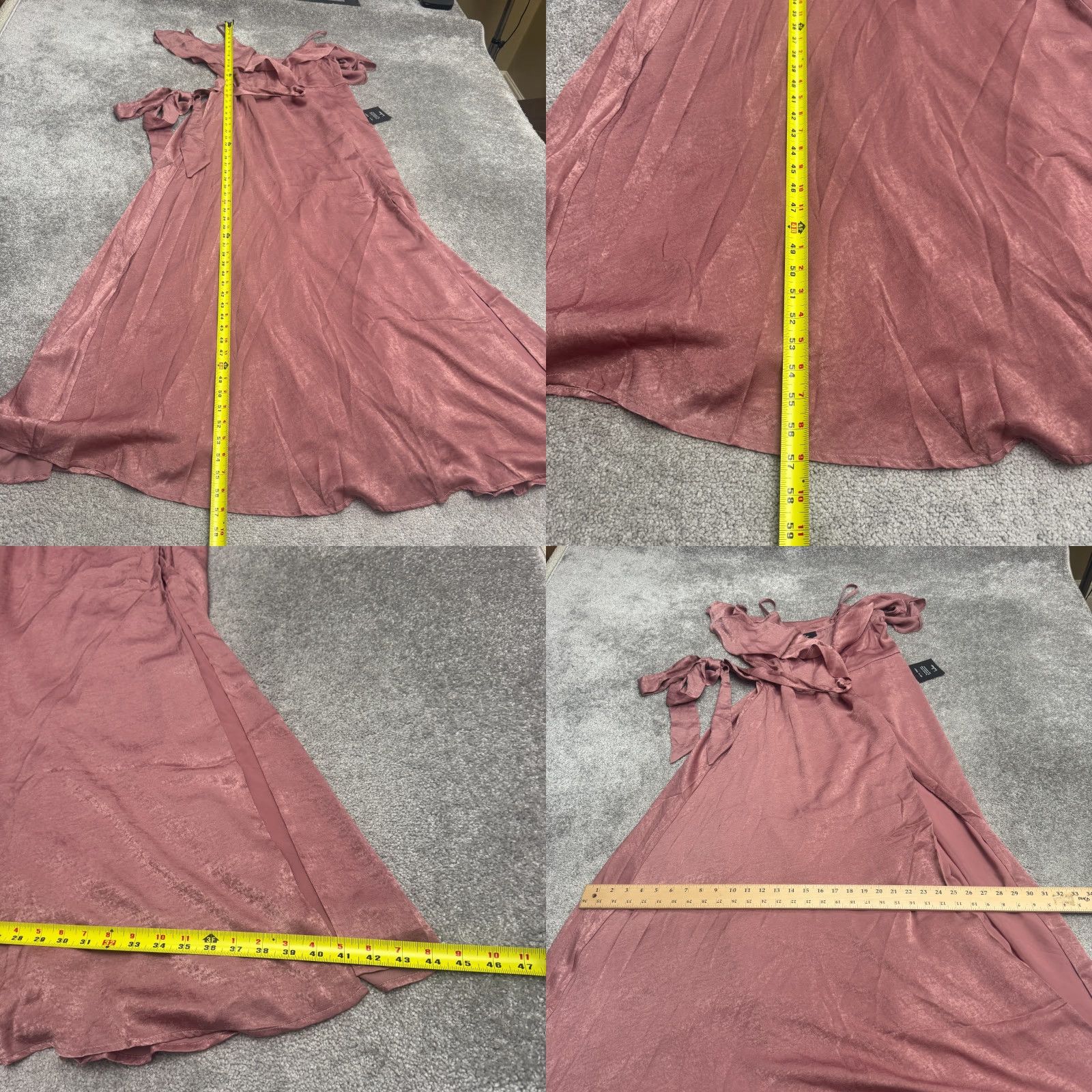 Lulus Lulus Maxi Dress Ruffle Off Shoulder Pink Womens Small Bridesmaid Party Formal Size S / US 4 / IT 40 - 8 Thumbnail