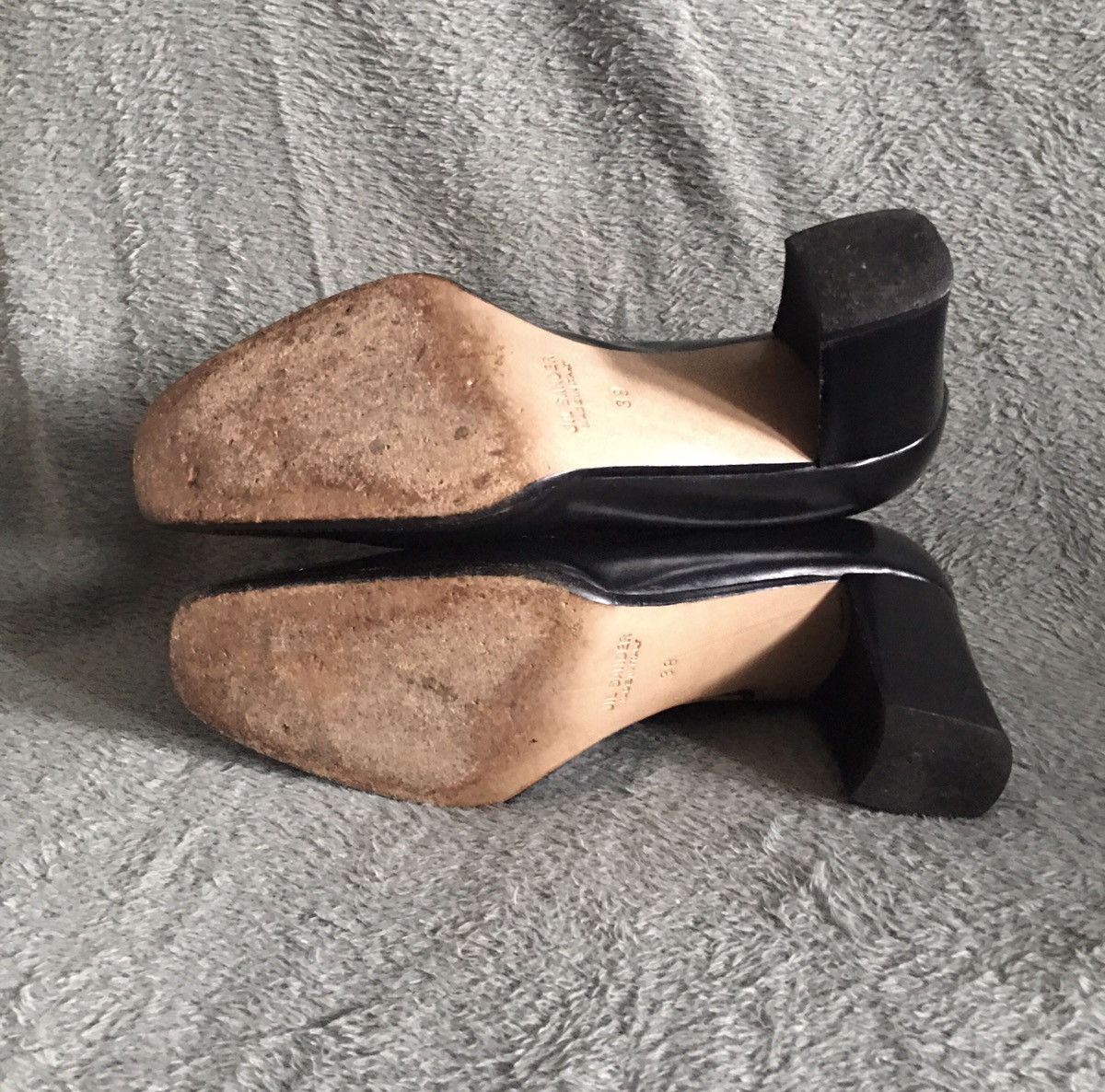Jil Sander Jil Sander Black Leather Block Heels Pumps EU 38 Size US 8 / IT 38 - 7 Thumbnail