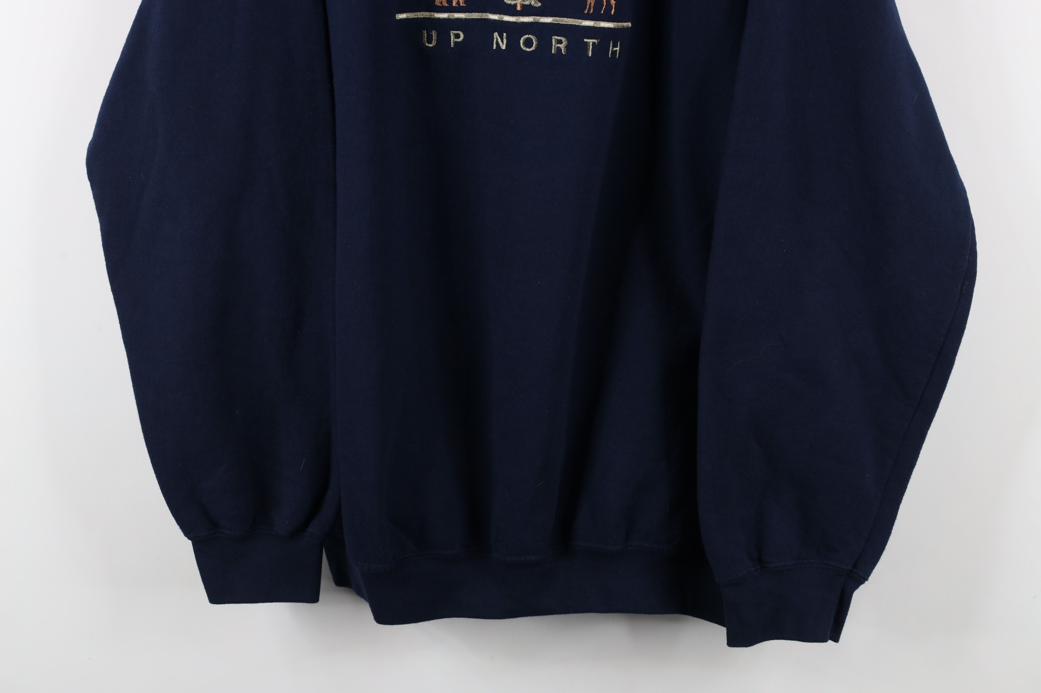 Vintage Vintage 90s Streetwear North Michigan Nature Sweatshirt Blue Size US L / EU 52-54 / 3 - 3 Thumbnail
