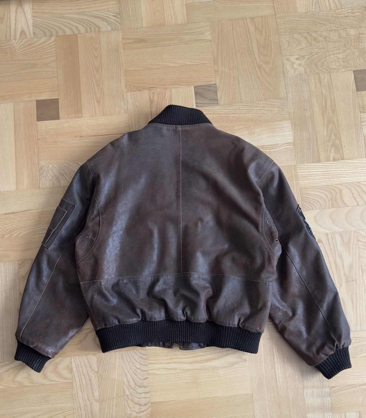 Avirex Vintage 80-90s B-3 Aviator Flight Leather Bomber Jacket Size US L / EU 52-54 / 3 - 2 Thumbnail
