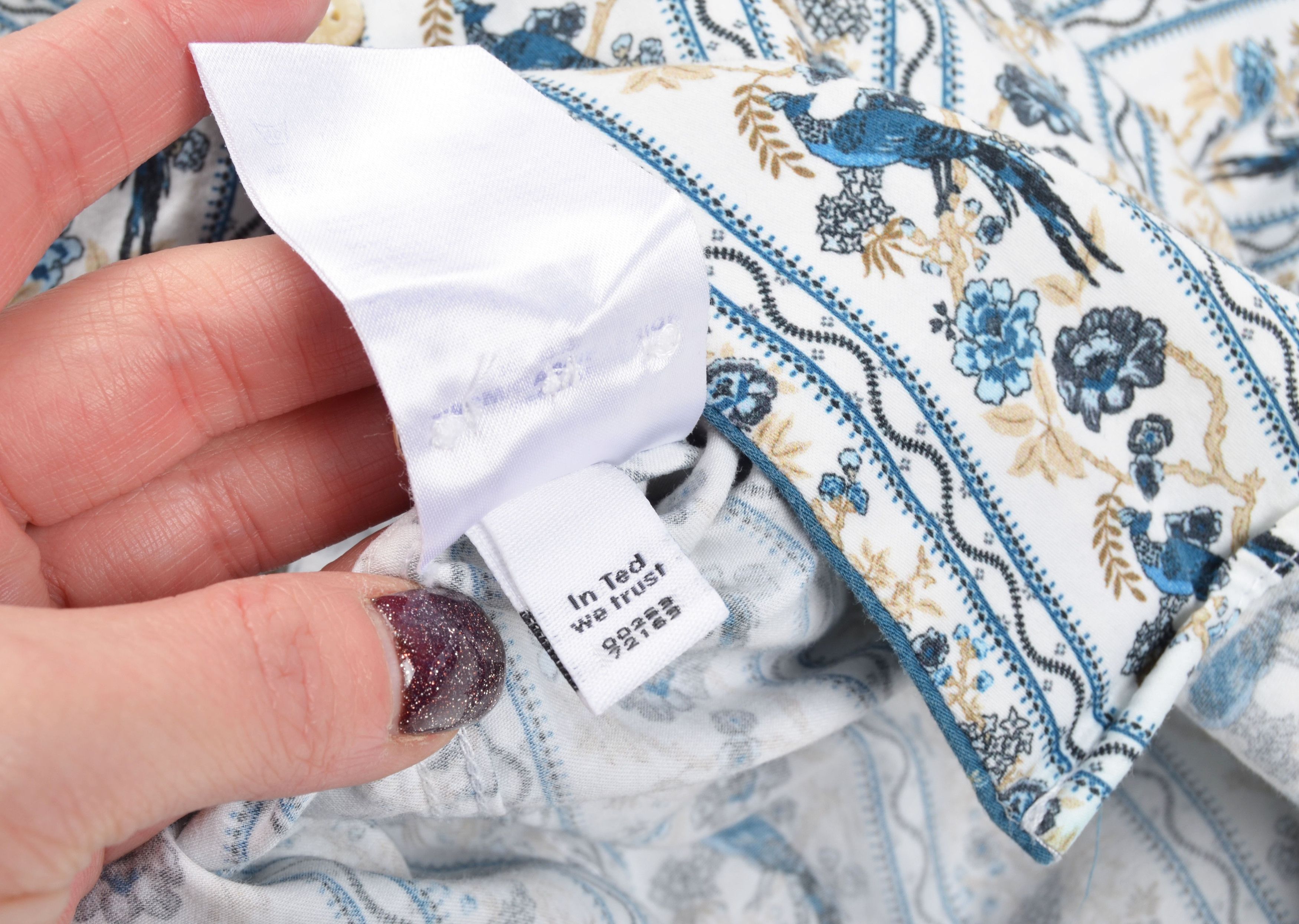 Ted Baker Ted Baker Long Sleeve Floral Birds Button Up Shirt Size US L / EU 52-54 / 3 - 7 Thumbnail