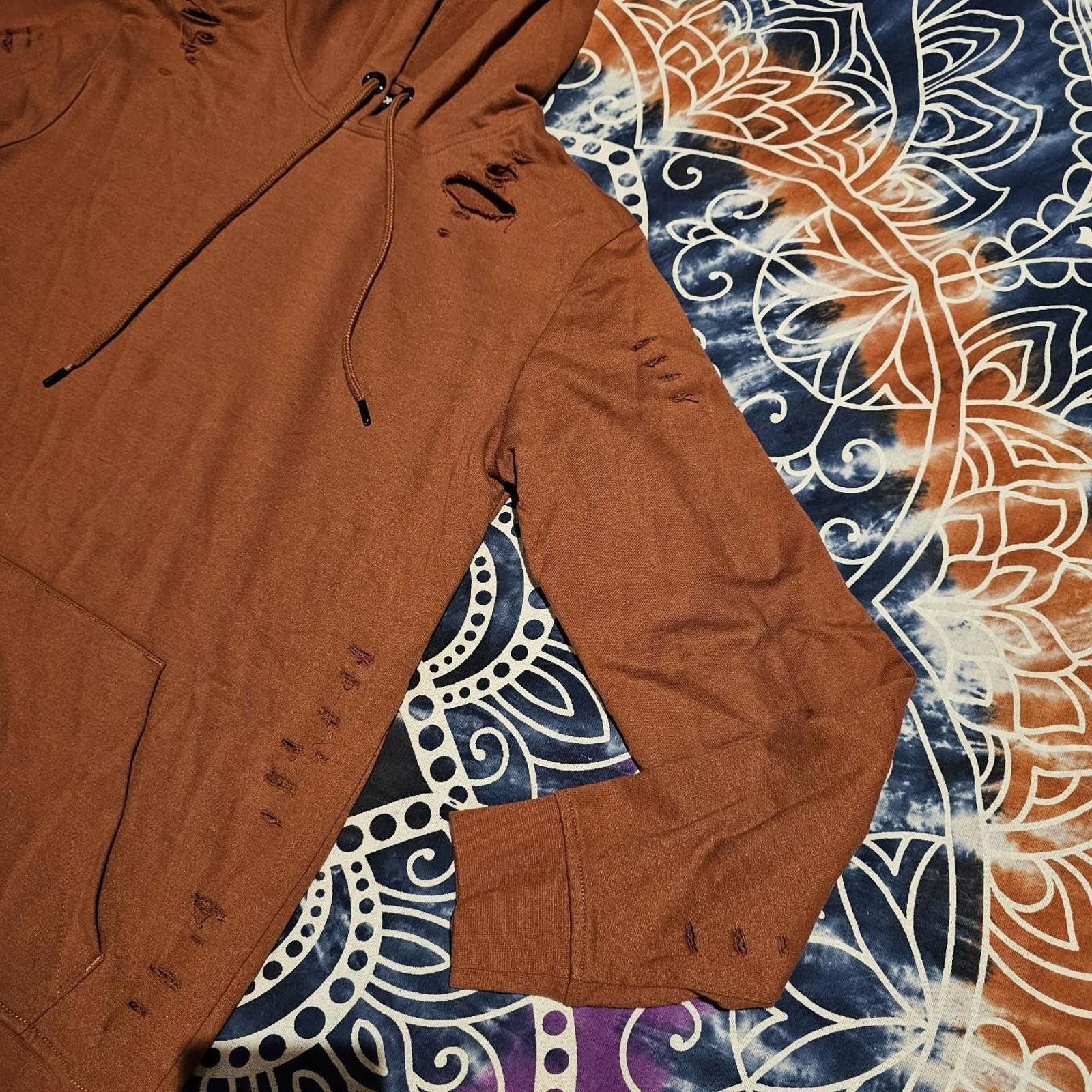Carbon CARBON MENS DISTRESSED MEDIUM SWEATSHIRT BURNT ORANGE Size US M / EU 48-50 / 2 - 3 Thumbnail