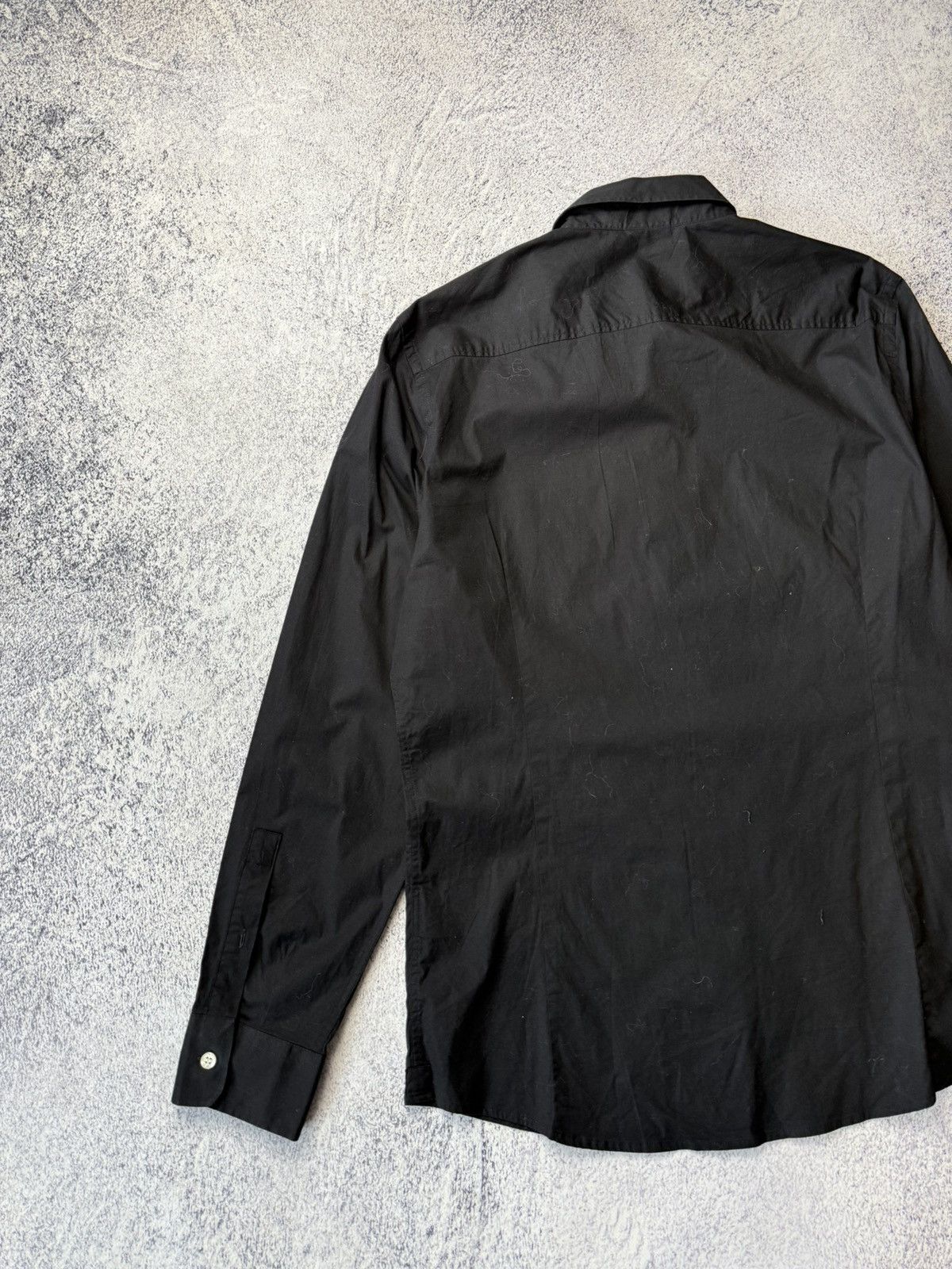 Just Cavalli × Vintage Vintage Just Cavalli Black Shirt Button Up Awant Garde Size US L / EU 52-54 / 3 - 19 Thumbnail