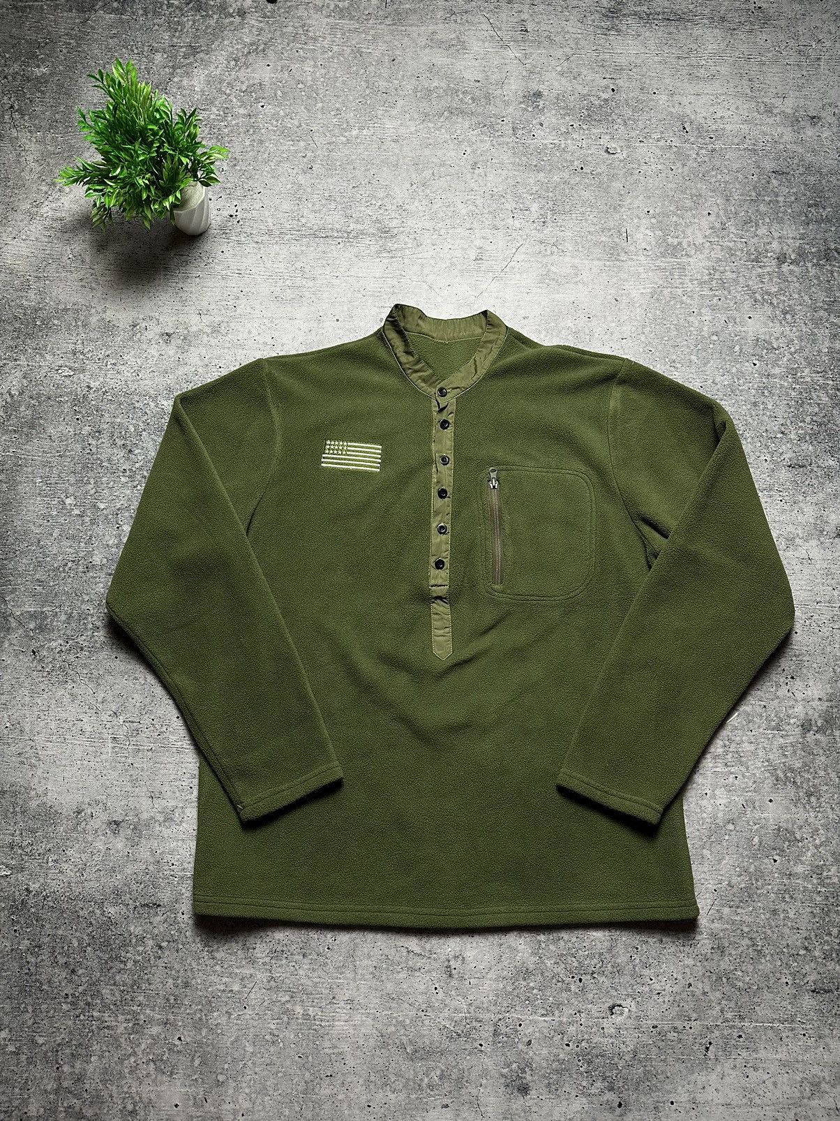 Vintage Vintage Army USA Flyers Fleece Half Zip Military Pullover Size US M / EU 48-50 / 2 - 1 Thumbnail