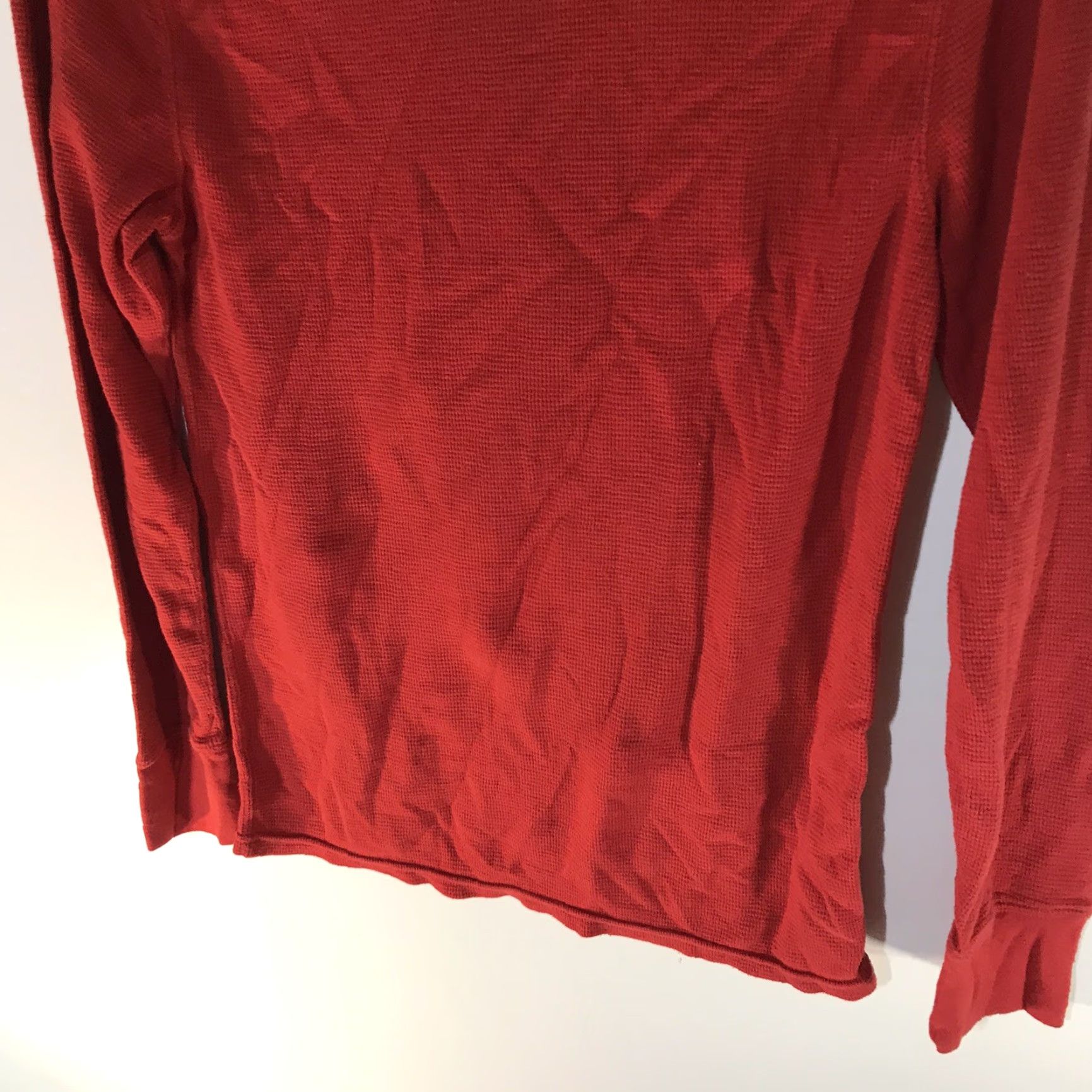 Polo Ralph Lauren Polo Ralph Lauren Red Waffle Knit Thermal Shirt Mens Size M Cambodia Size US M / EU 48-50 / 2 - 6 Thumbnail