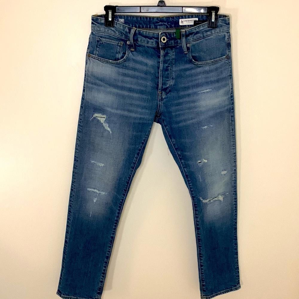 Designer G-Star RAW - Slim 3301 Fit - 32W30L- 98% Ctn (organic) 2% El Size US 32 / EU 48 - 2 Thumbnail