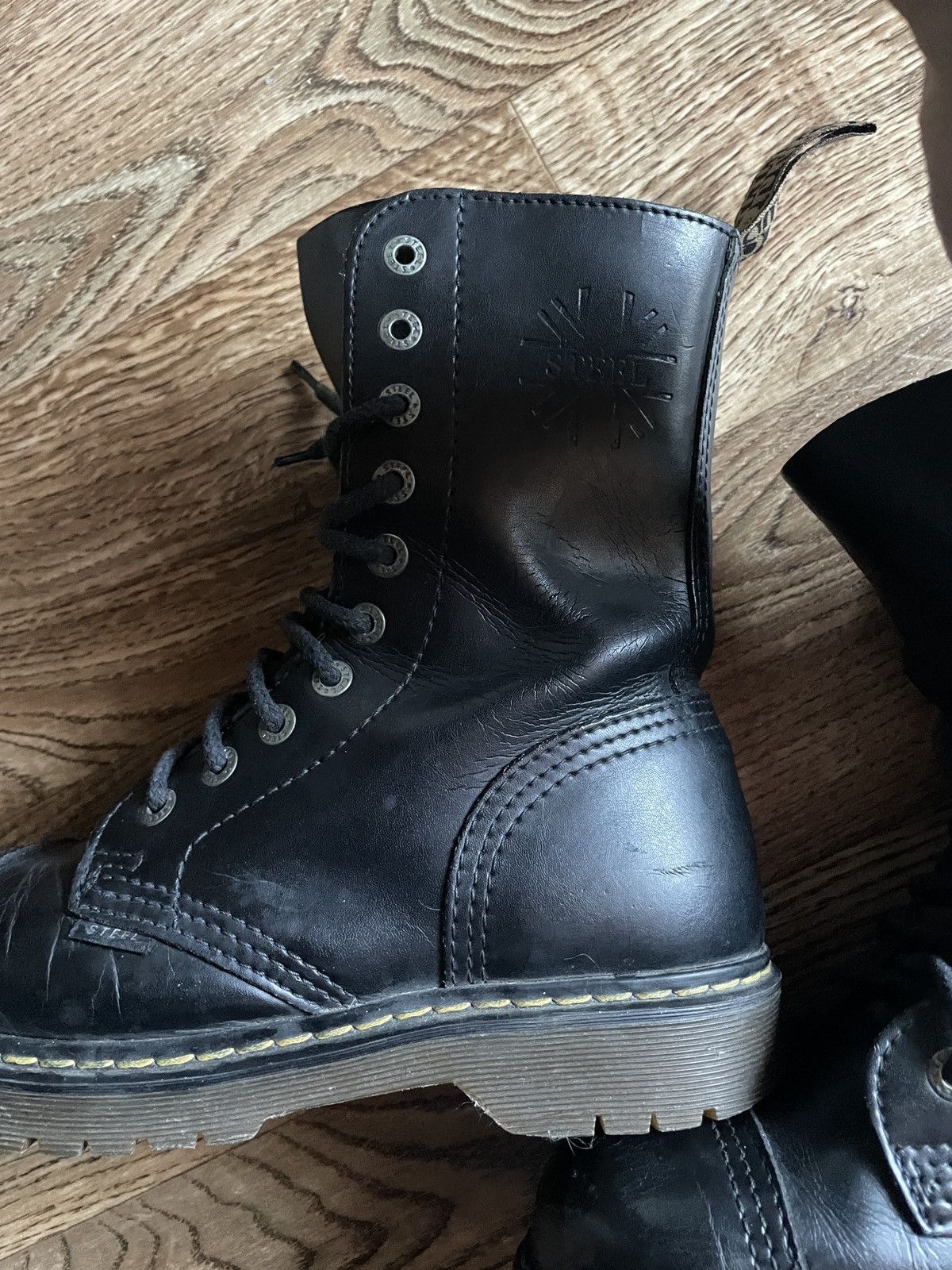 Leather Leather Steel Toe Boots Military 90s England Size US 8 / IT 38 - 5 Thumbnail