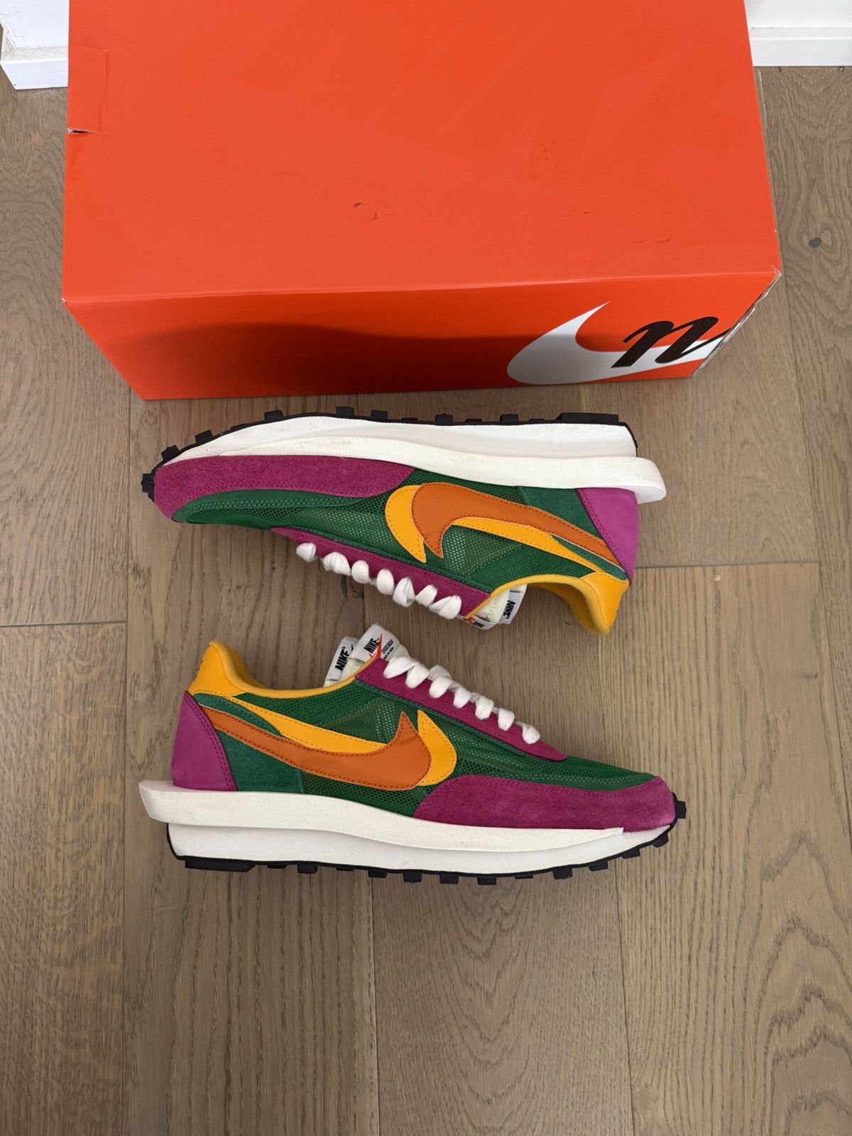 Nike Sacai LD WAFFLE Pine Green Clay Orange