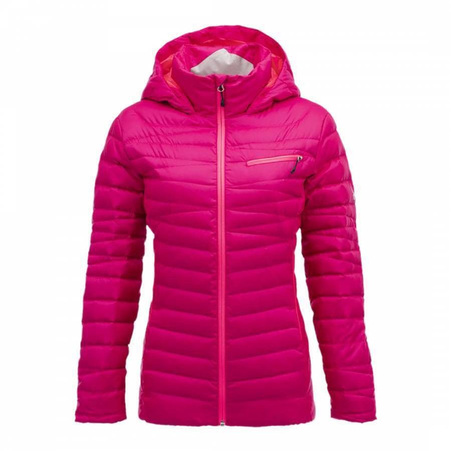 Spyder Spyder Pink Timeless Down Hooded Windproof Ski Jacket Size XS / US 0-2 / IT 36-38 - 6 Thumbnail