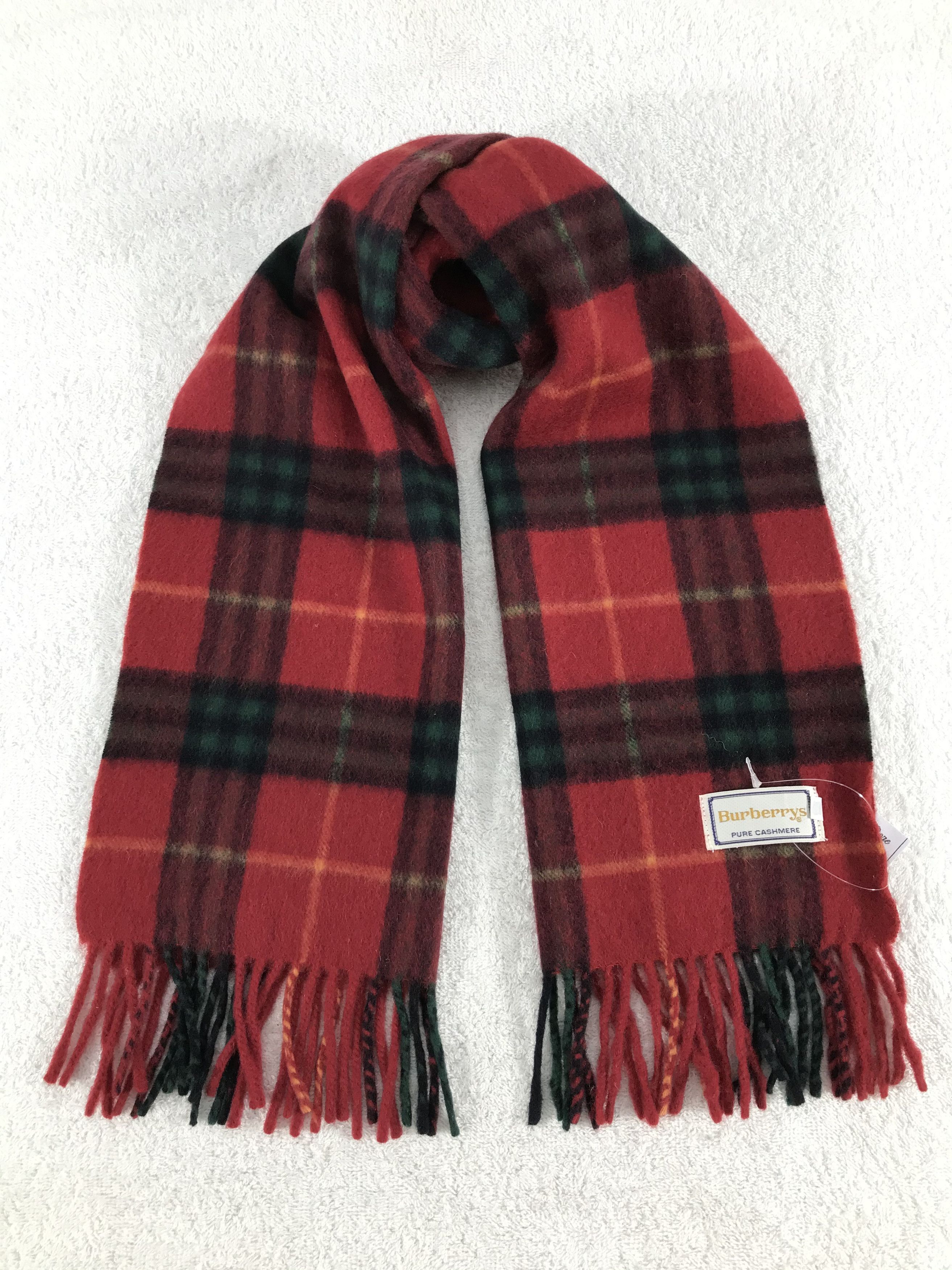 Burberry × Vintage Burberry Scarf / Muffler / Neckwear - WW1480 Size ONE SIZE - 1 Thumbnail