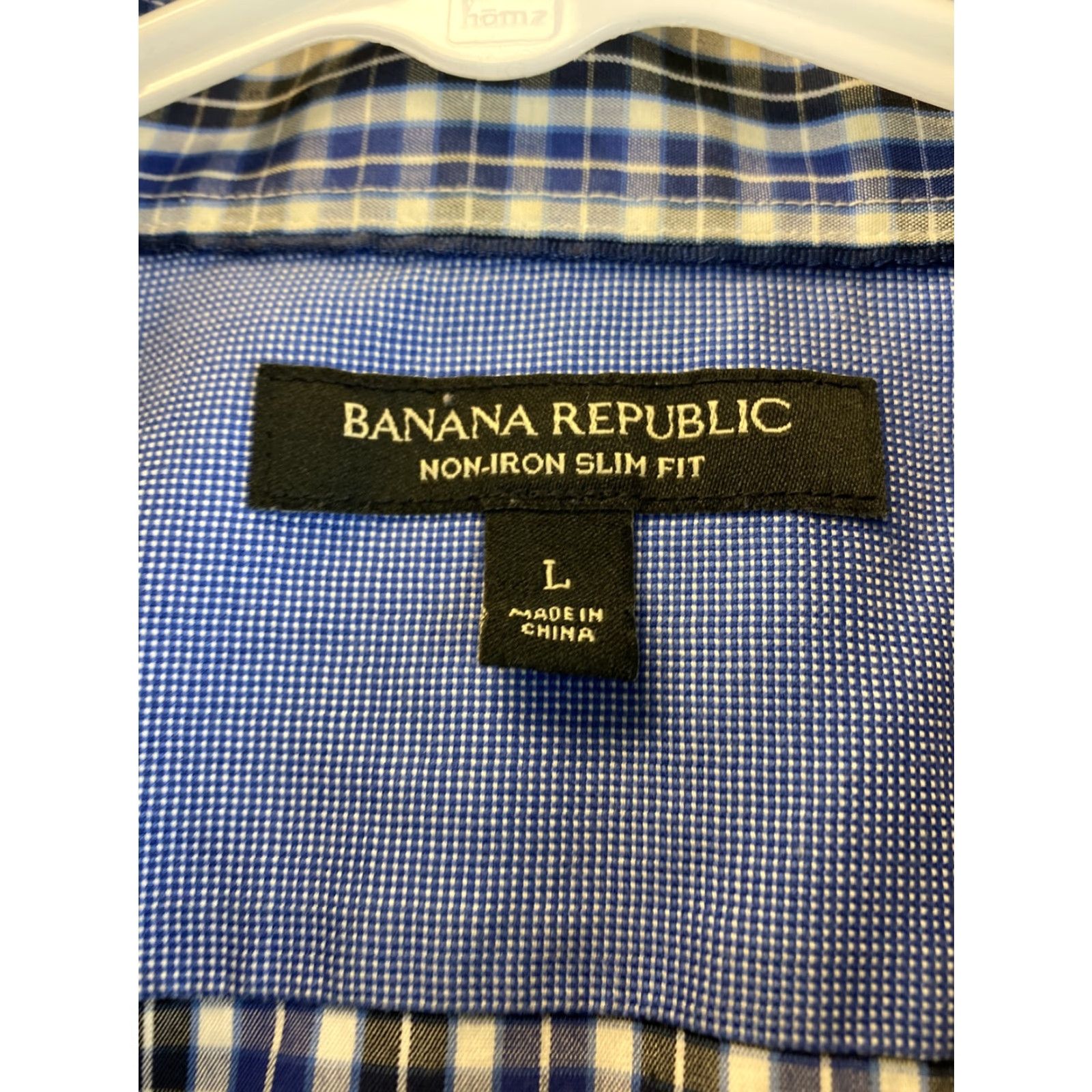 Banana Republic BANANA REPUBLIC Men’s Button Up Long Sleeve Plaid Dress Shirt L / 81-30 Size 42R - 5 Thumbnail