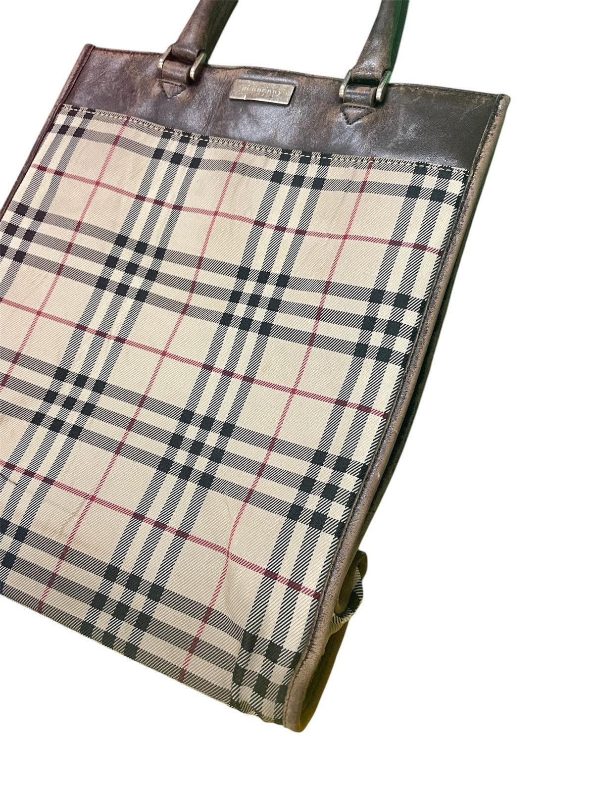 Burberry × Vintage Vintage Luxury Burberry Tote Bag Size ONE SIZE - 4 Thumbnail