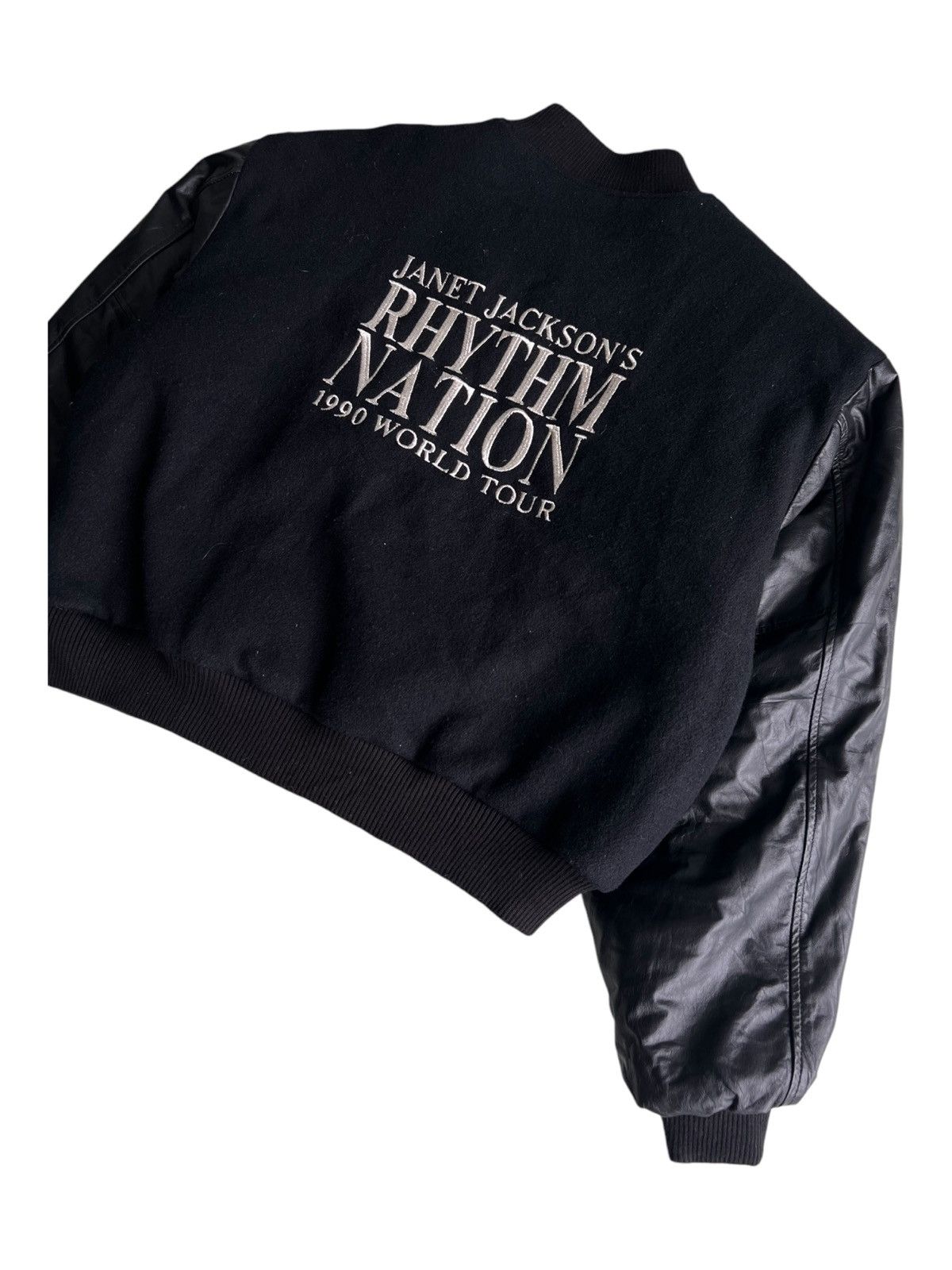 Michael Jackson SUPER RARE Janet Jackson Rhythm Nation 1990 Tour Varsity Jkt Size US XL / EU 56 / 4 - 3 Thumbnail