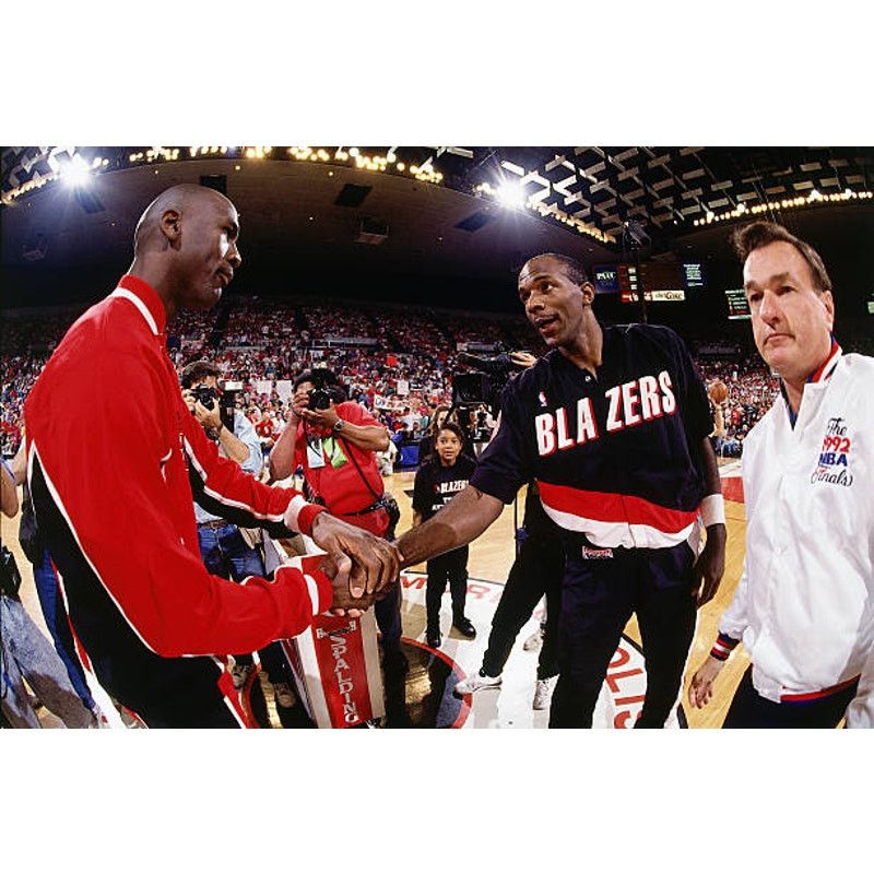 NBA × Starter Portland Blazers 90s STARTER puffer Pullover blk red vintage Size US L / EU 52-54 / 3 - 6 Thumbnail