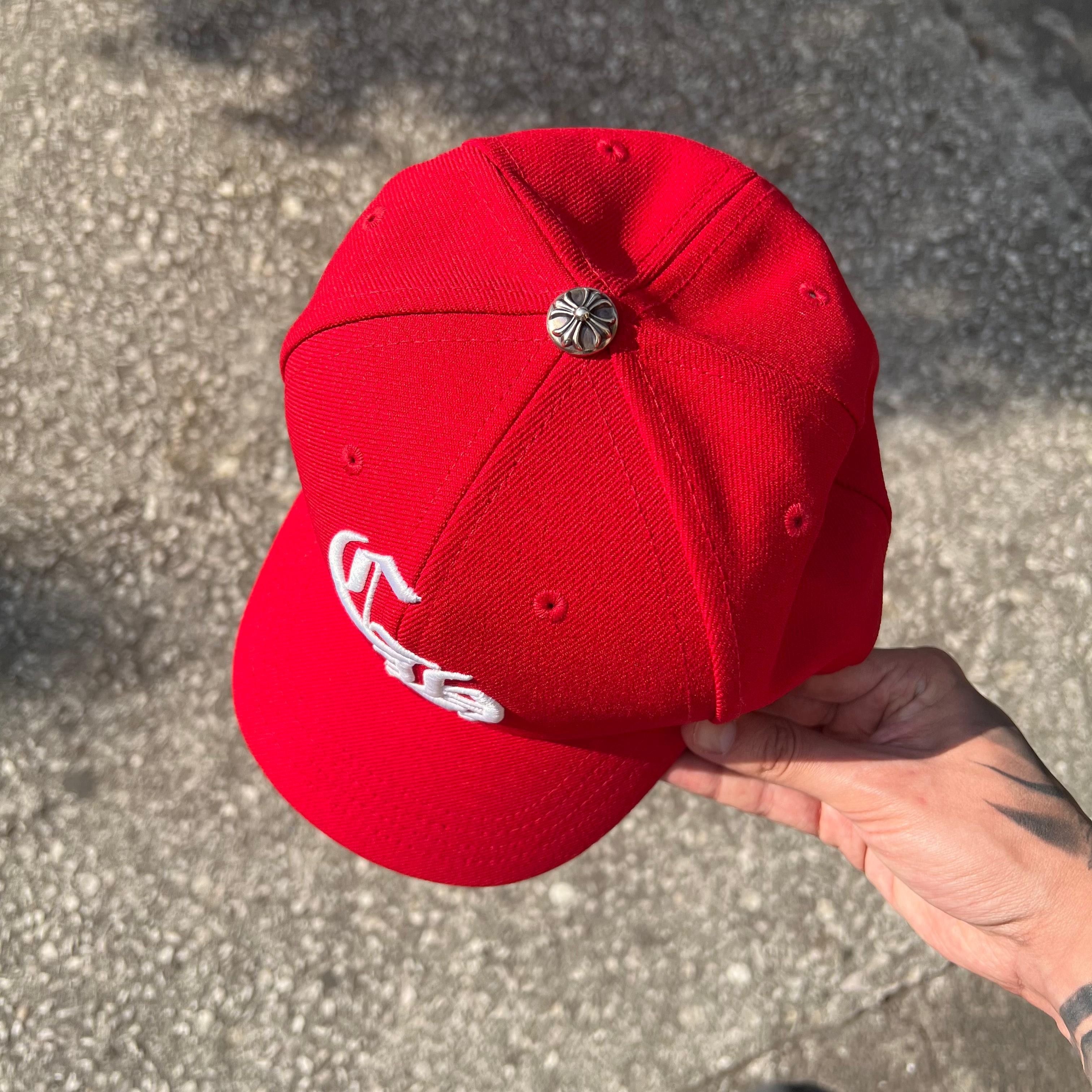 Chrome Hearts Chrome Hearts CH Baseball Hat Red Size ONE SIZE - 4 Thumbnail