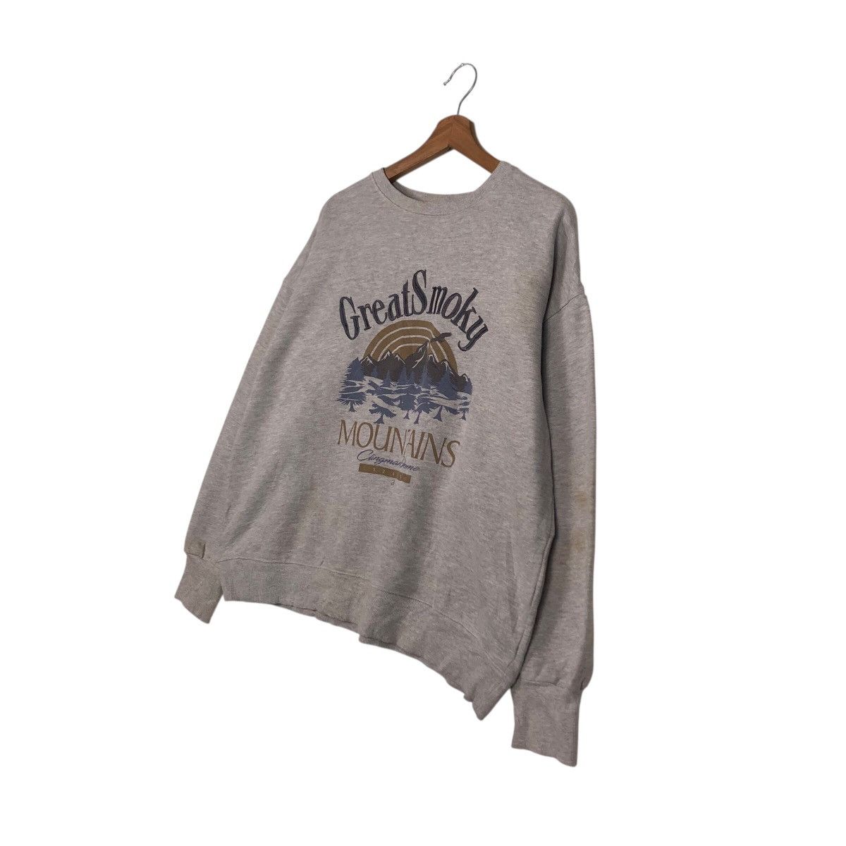 Japanese Brand 📌Vintage Sweatshirt Great Smoky Mountains Big Logo Size US L / EU 52-54 / 3 - 3 Thumbnail