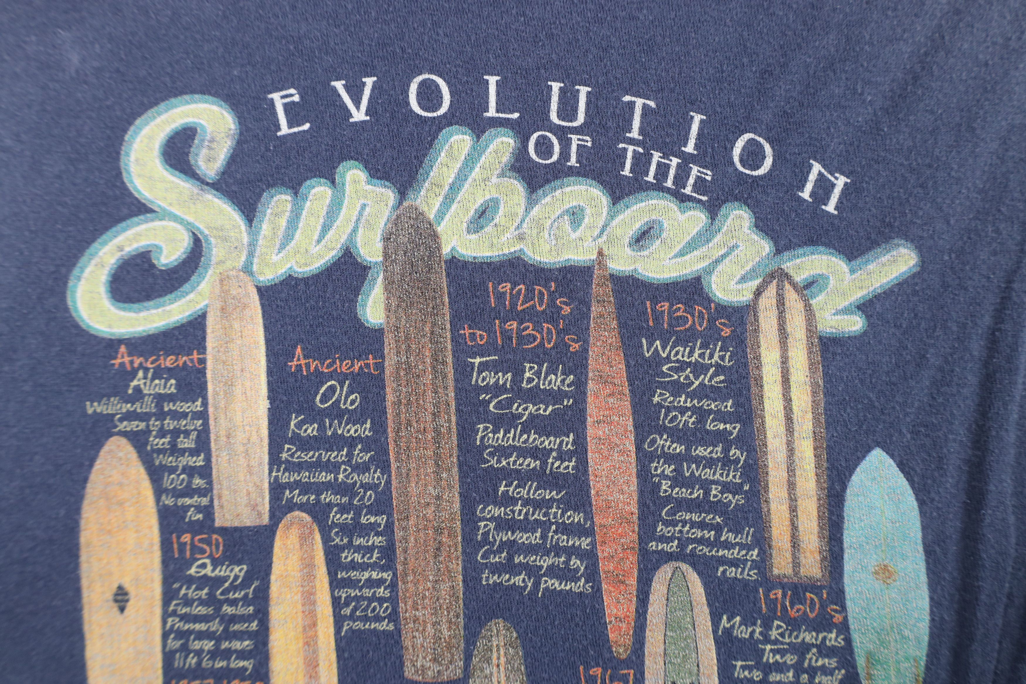 Vintage Vintage Y2K Streetwear Evolution Surfboard Surfing T-Shirt Size US S / EU 44-46 / 1 - 10 Thumbnail