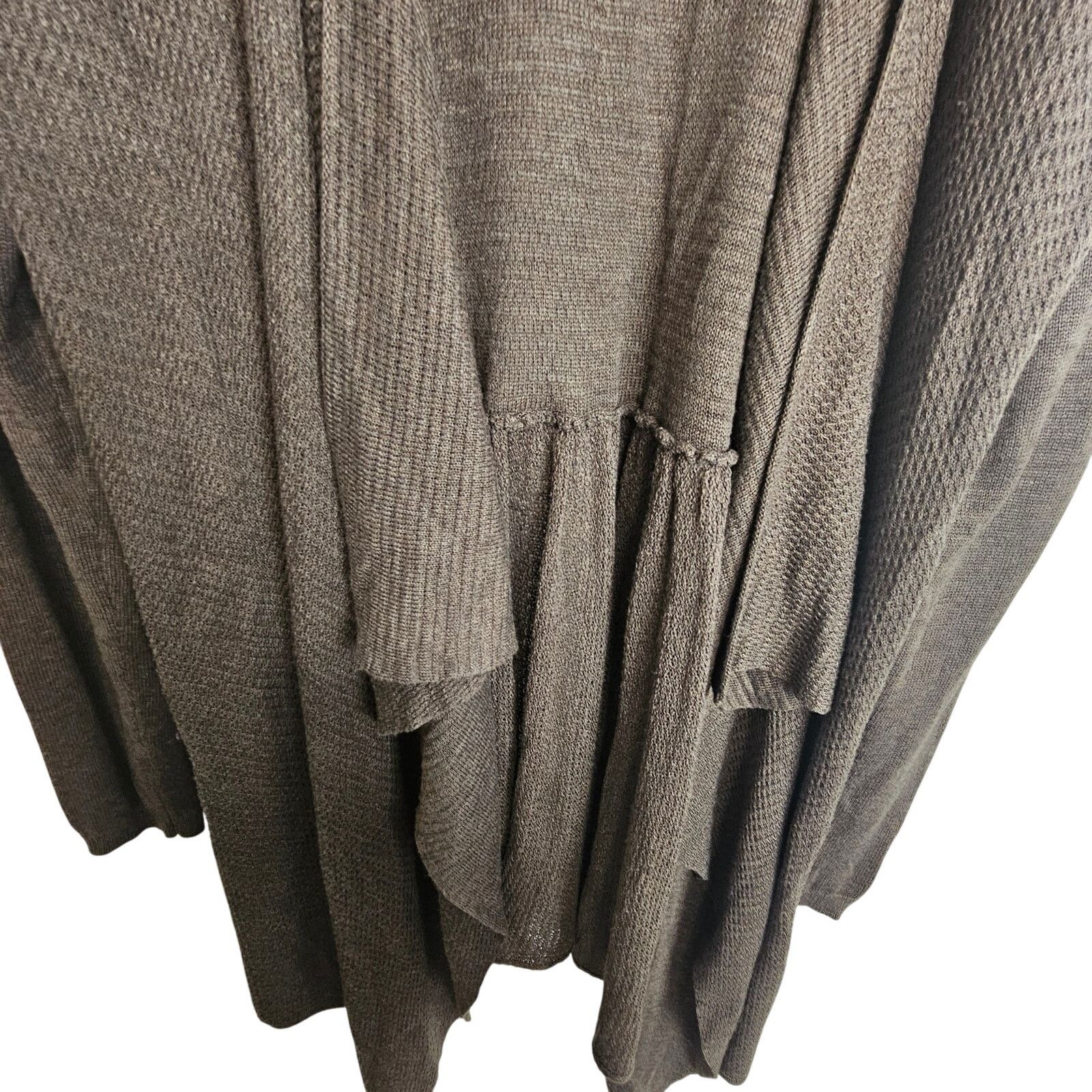 Corridor Torrid Sweater Cardigan Brown Open Front Waterfall 0X Size XL / US 12-14 / IT 48-50 - 3 Thumbnail
