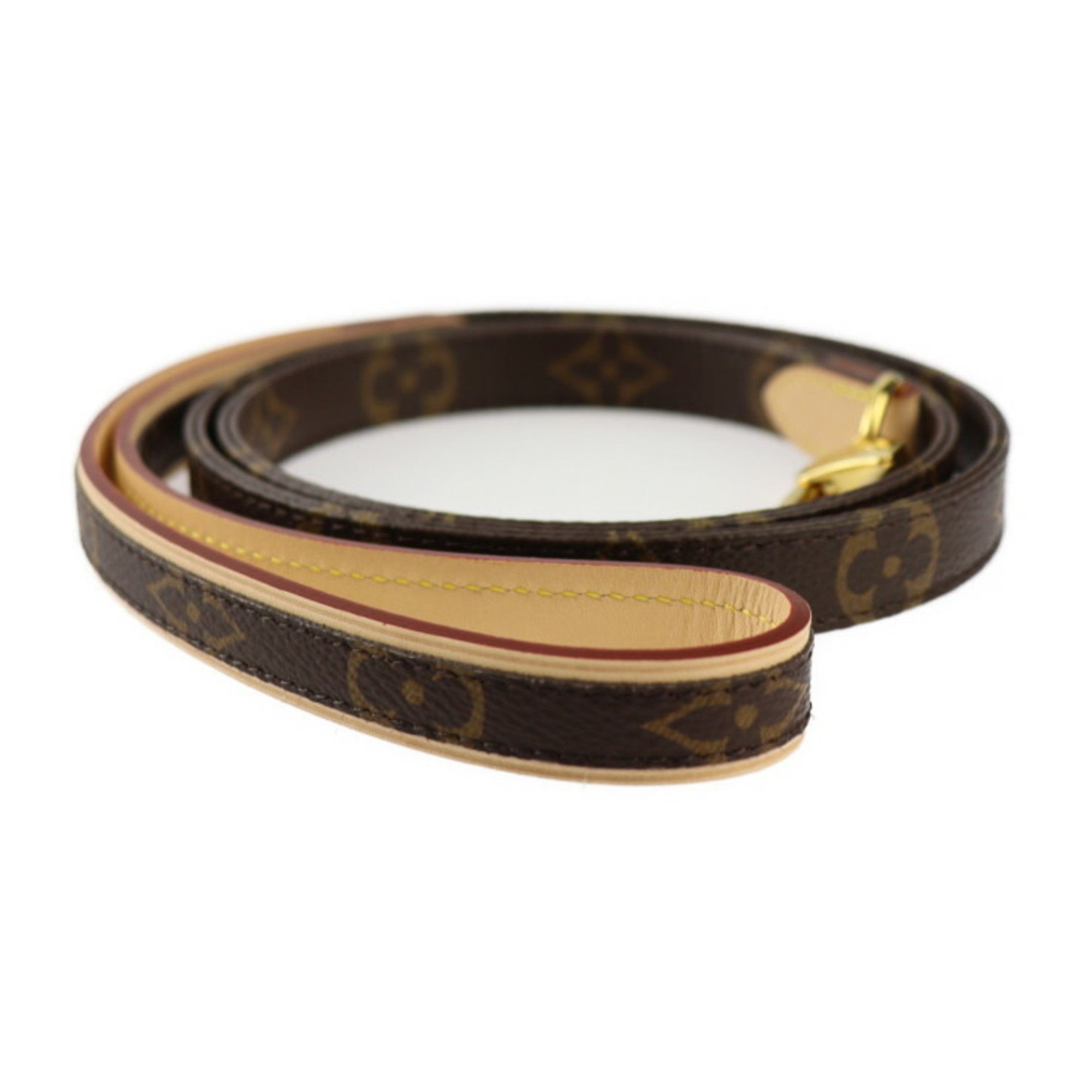 image of Louis Vuitton Dog Leash Other Miscellaneous Goods M80338 Monogram Canvas Leather Brown Gold Hardwar