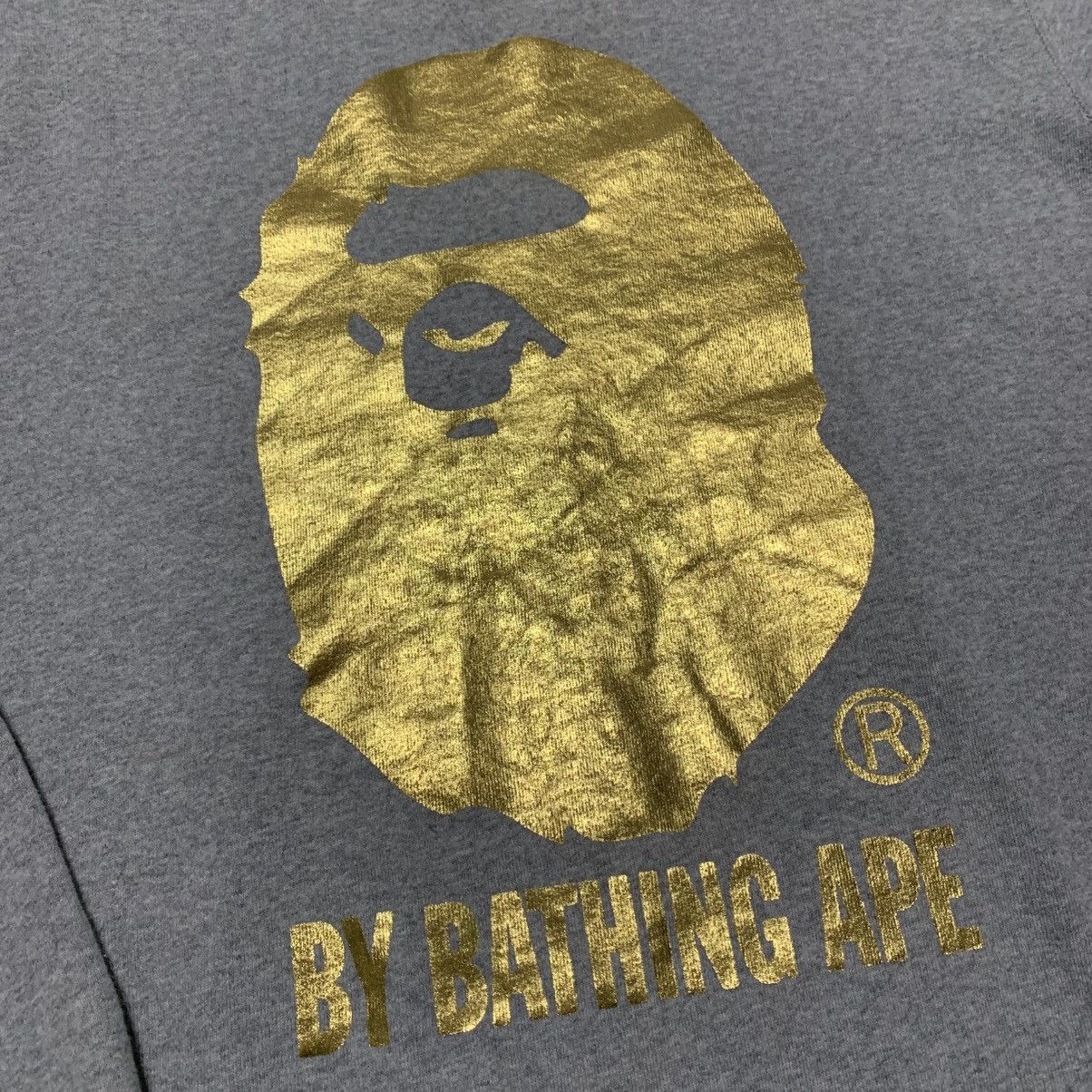 Bape Bape Large Gold By Bathing Ape Grey Sweater Sweatshirt Size US L / EU 52-54 / 3 - 3 Thumbnail