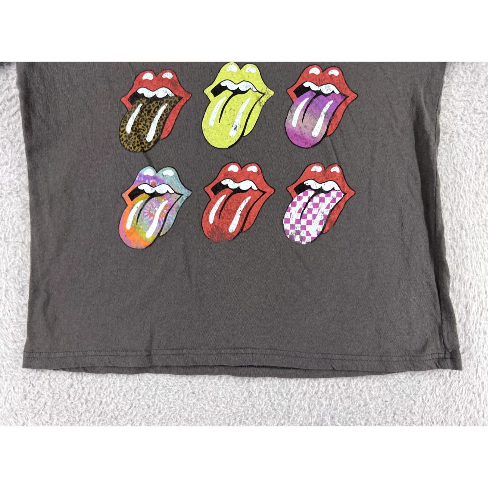 Vintage Rolling Stones Shirt Womens Medium Gray Crew Neck Short Sleeve 100% Cotton Music Rock Size M / US 6-8 / IT 42-44 - 6 Thumbnail