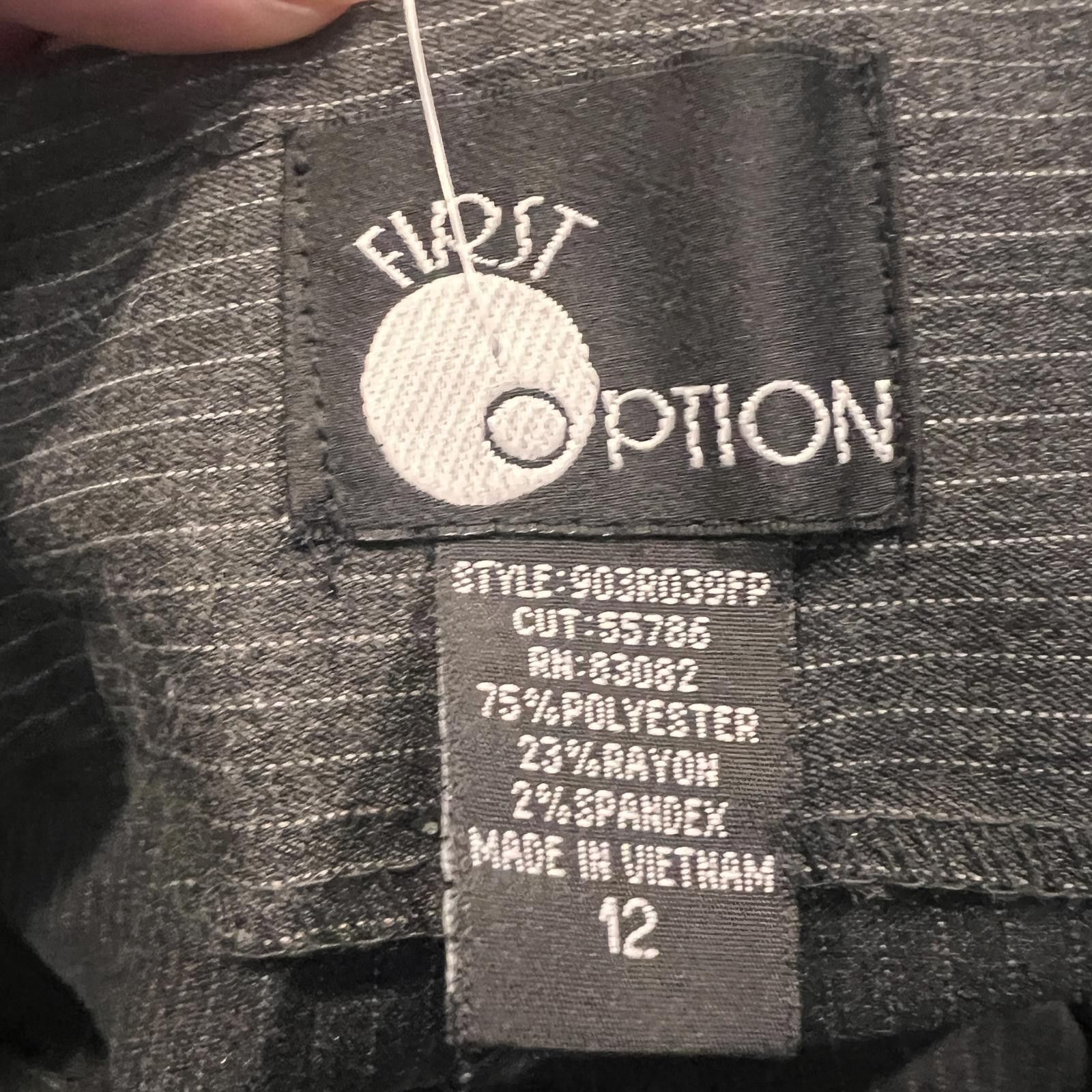 Other First Option Women's Pinstripe Dress Pants Size 12 Size 34" / US 12 / IT 48 - 3 Thumbnail