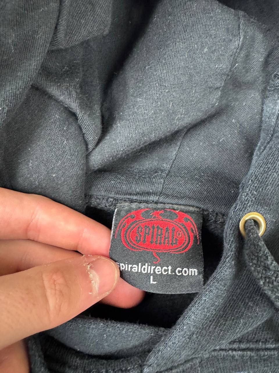 Vintage Spiral Hoodie Ghost Racer Skull Harley Davidson Moto Y2K 90s Size US L / EU 52-54 / 3 - 3 Thumbnail