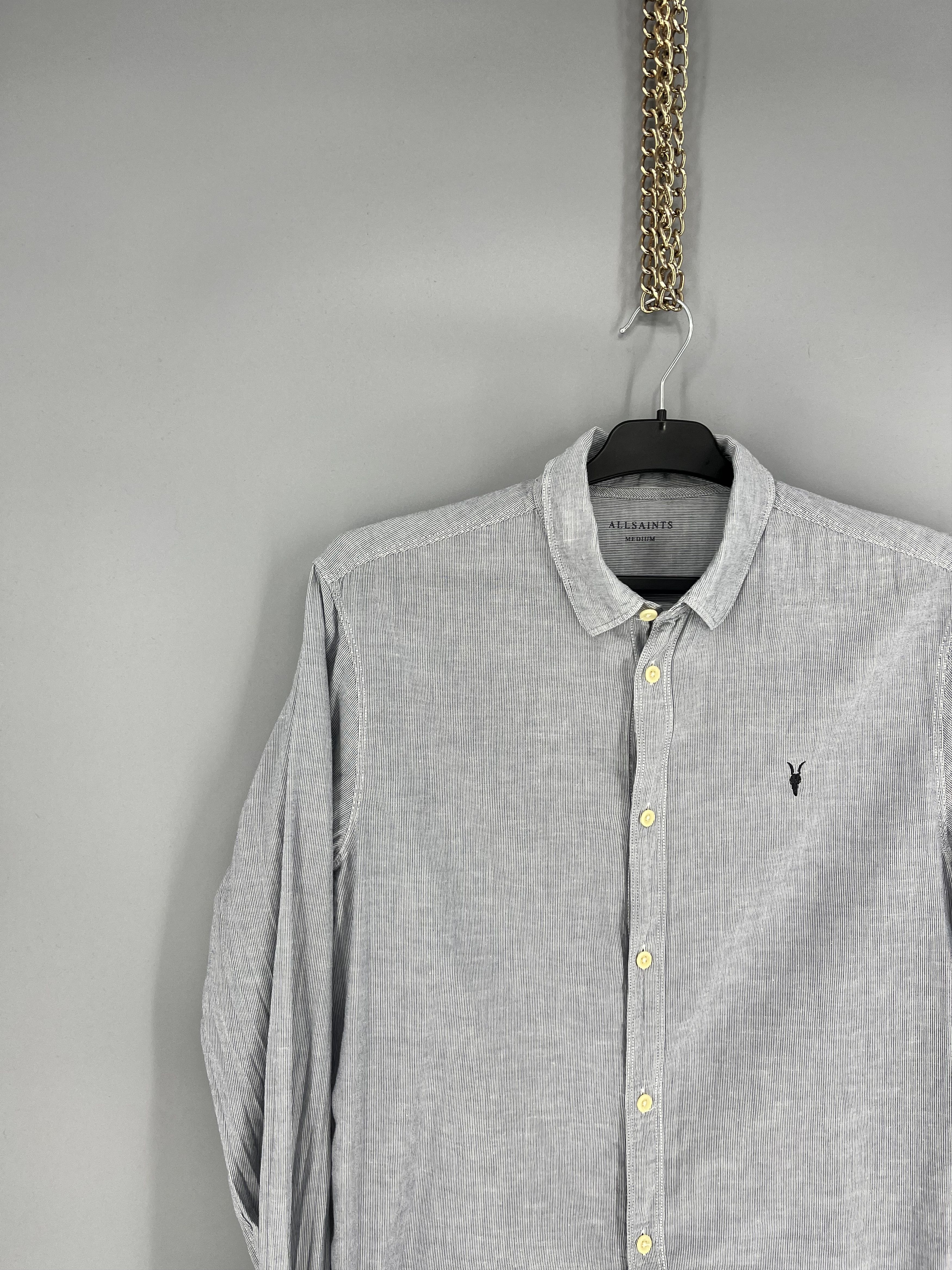 Allsaints Vintage Striped Shirt Allsaints Size M Rare Luxury Size US M / EU 48-50 / 2 - 4 Thumbnail