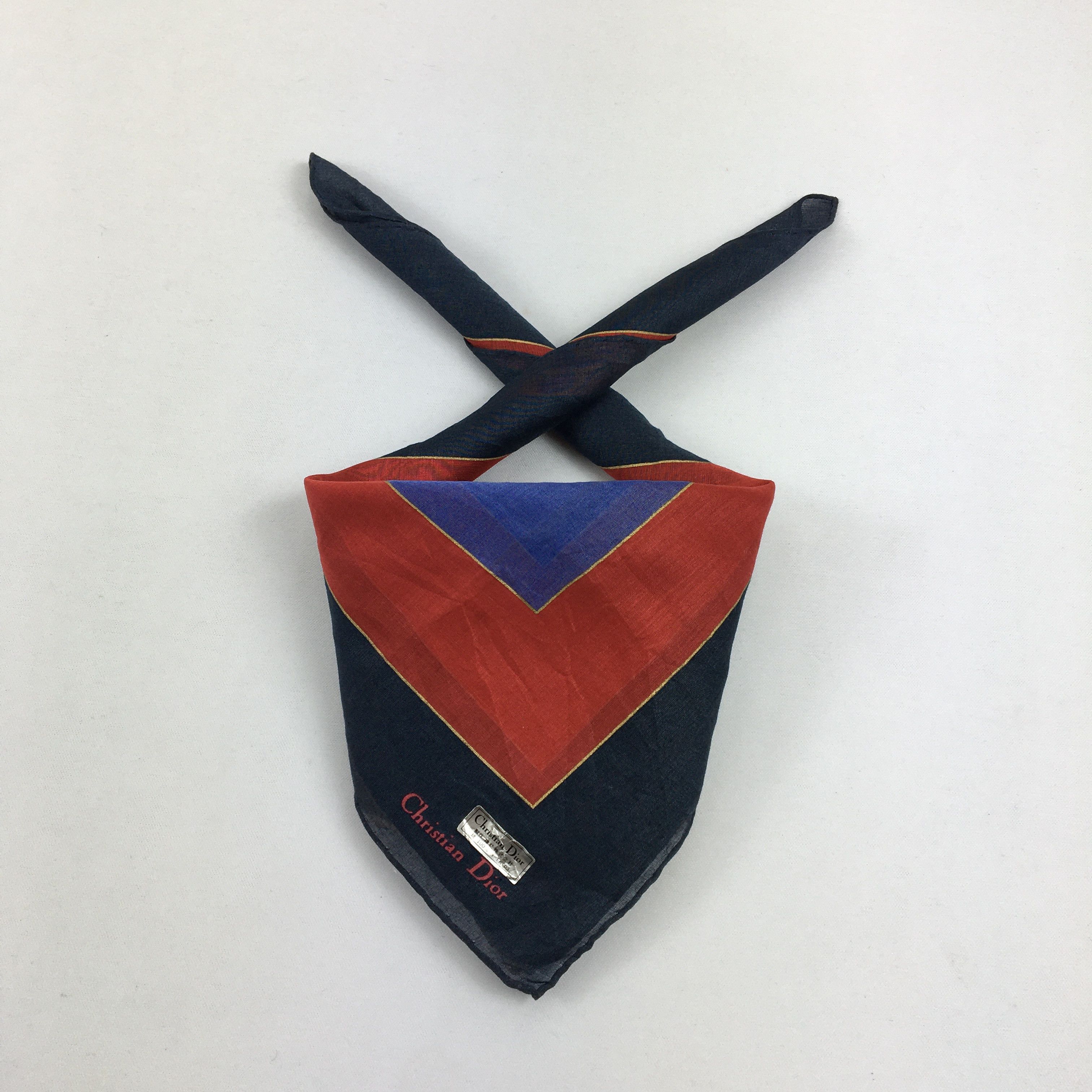 Japanese Brand Vintage Christian Dior Handkerchief Neckerchief Bandana Size ONE SIZE - 1 Thumbnail
