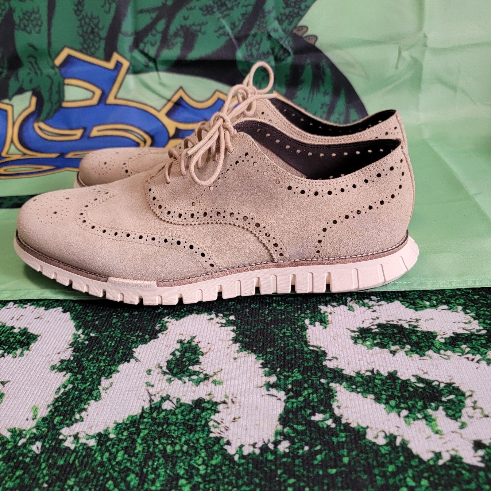 Cole Haan Cole Haan ZeroGrand Remastered Wingtip Oxfords Beige Sz 13M Size US 13 / EU 46 - 3 Thumbnail