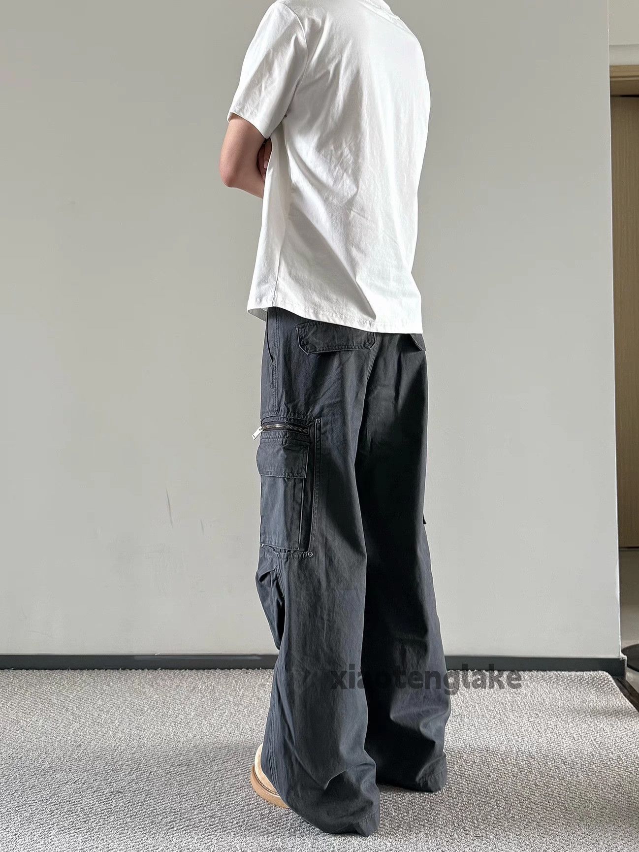 Vintage Unisex washed faded loose baggy hiphop cargo pants Size US 32 / EU 48 - 4 Thumbnail