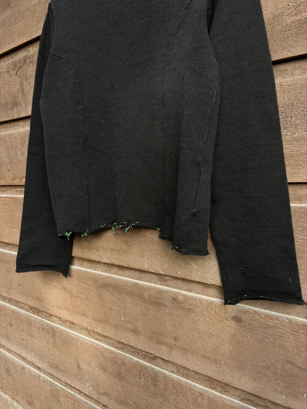 Junya Watanabe 2002 archive junya watanabe panelled knit raw hem sweater Size S / US 4 / IT 40 - 3 Thumbnail
