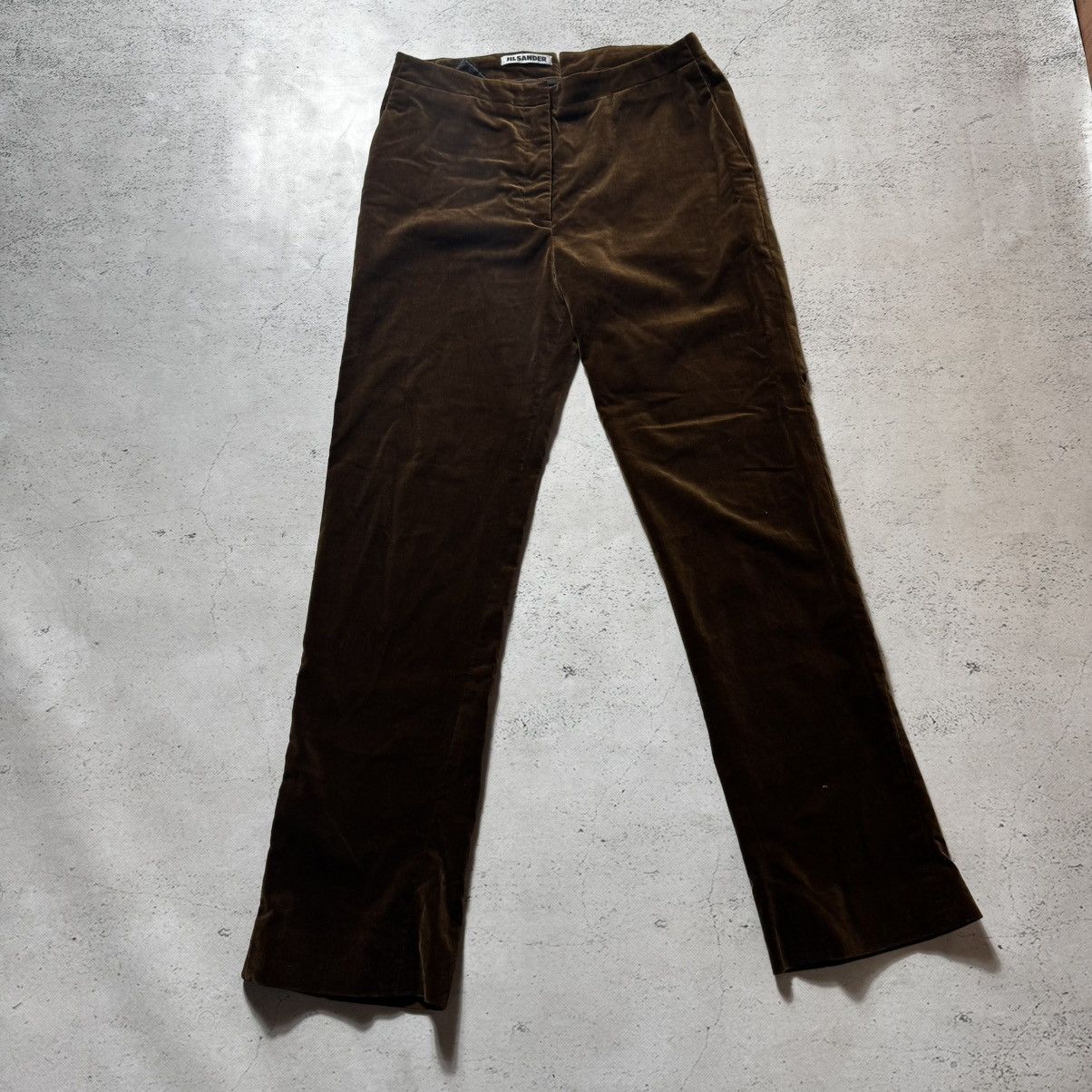 Jil Sander × Vintage Vintage velour pants by Jilsander old money very rare Size US 36 / EU 52 - 1 Thumbnail
