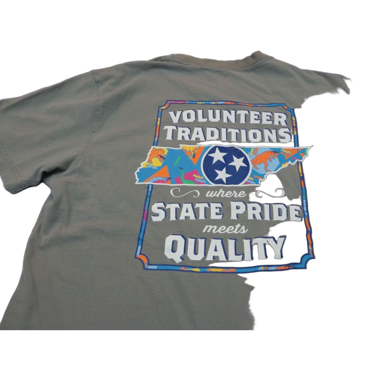 Vintage Volunteer Traditions T-Shirt Pocket Large Brown Crew Neck Short Sleeve Mens Vintage? No. State Pride meets Quality Size US L / EU 52-54 / 3 - 1 Thumbnail