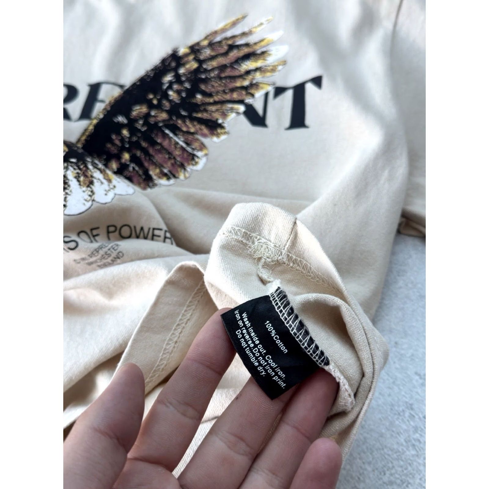 Vintage VINTAGE Represent Y2K Eagle Big Logo Beige Men T Shirt S Oversized Shirt Mens Size US S / EU 44-46 / 1 - 7 Thumbnail