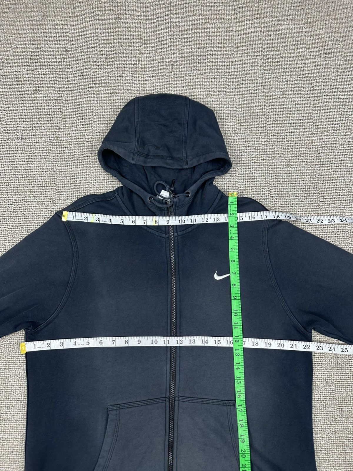 Nike Nike Small Swoosh Sun Faded Zipper Y2k Hoodie Z315 Size US L / EU 52-54 / 3 - 8 Thumbnail